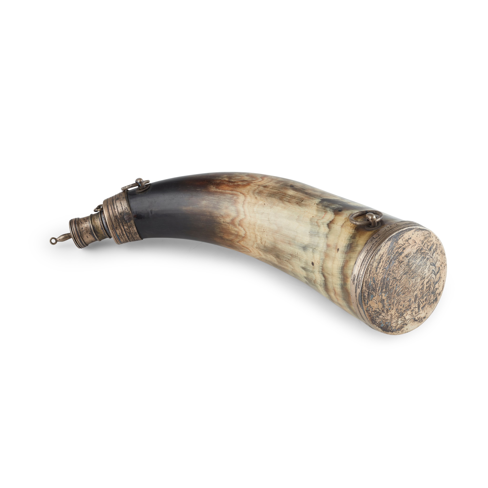 A MILITARY POWDER HORN