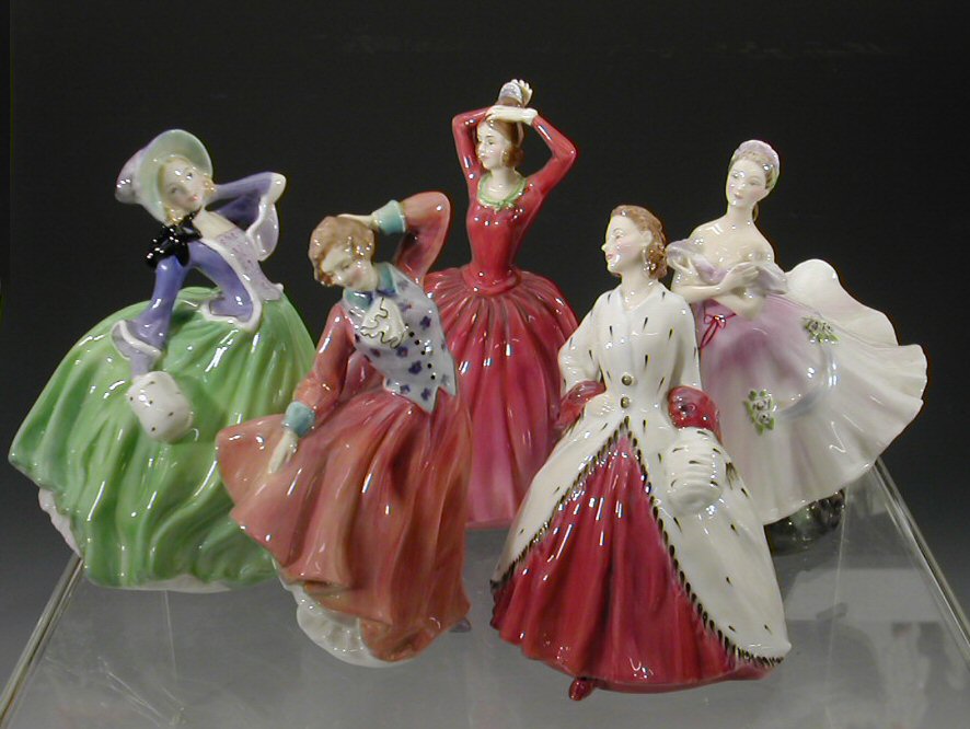 Five Royal Doulton figures