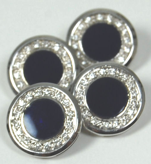 A pair of diamond set cufflinks,