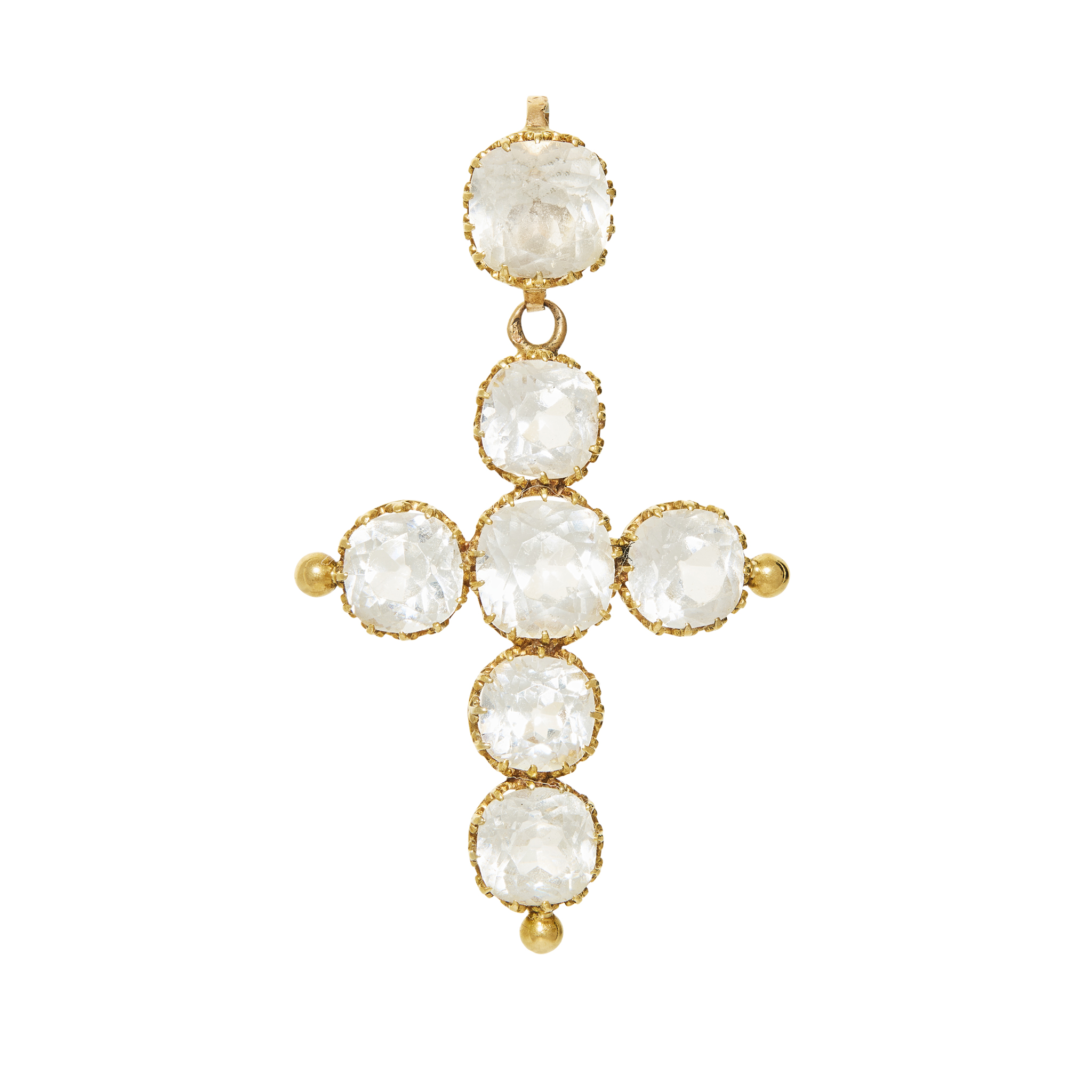 A white paste pendent cross