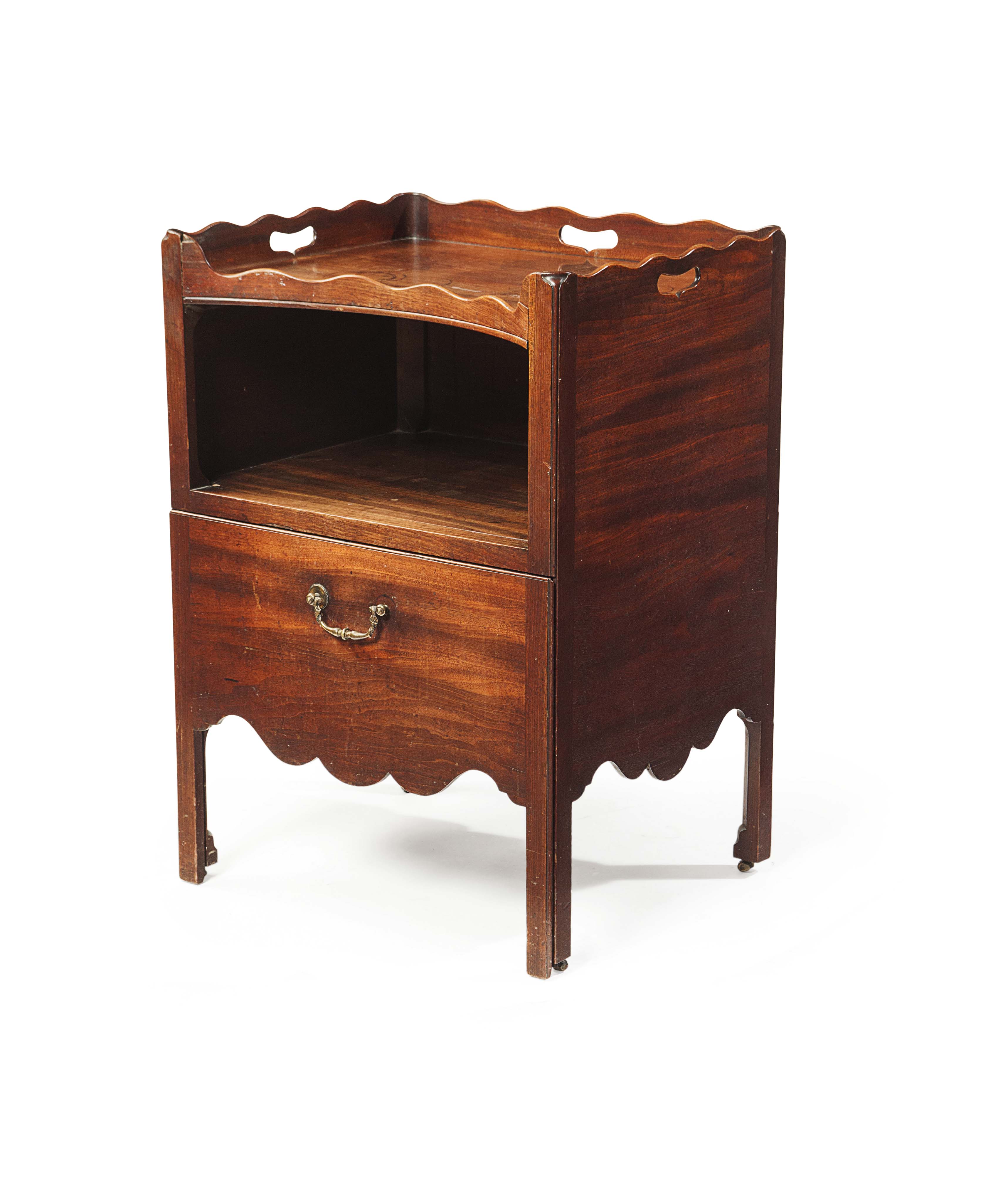 GEORGE III MAHOGANY NIGHT CUPBOARD