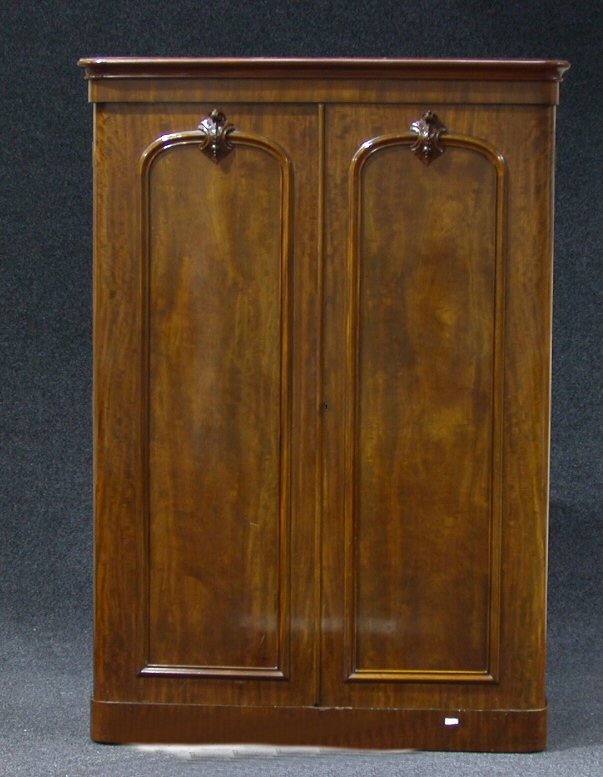 A Victorian mahogany four door wardrobe,