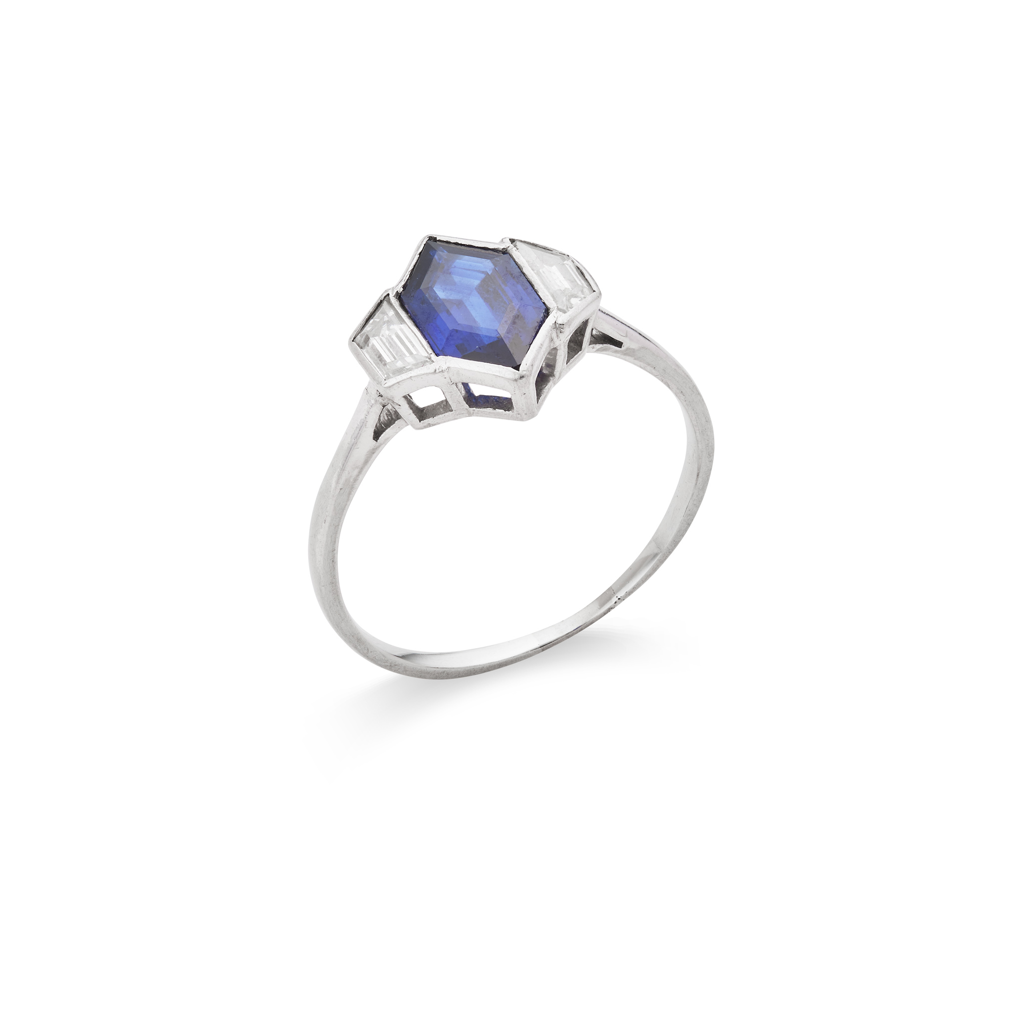 A sapphire and diamond ring