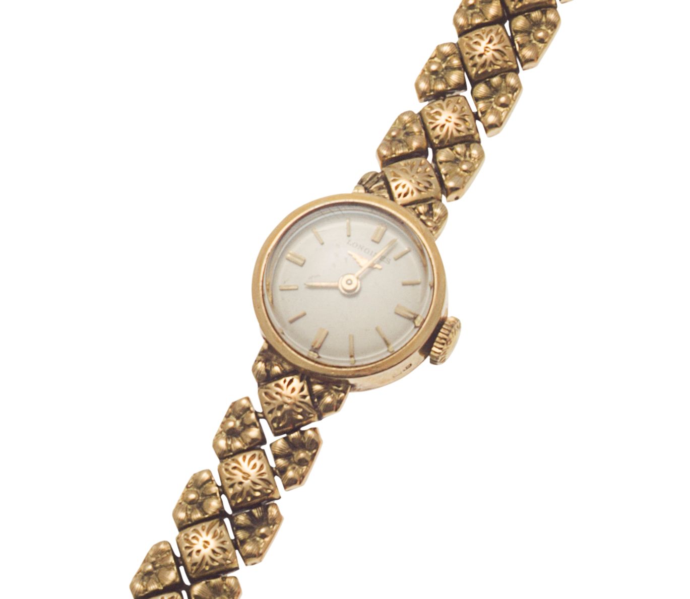 LONGINES - A ladies 18ct gold wrist watch