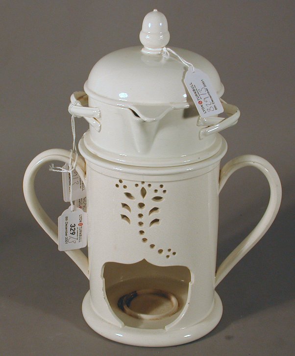 A Wedgwood creamware twin handled veilliere