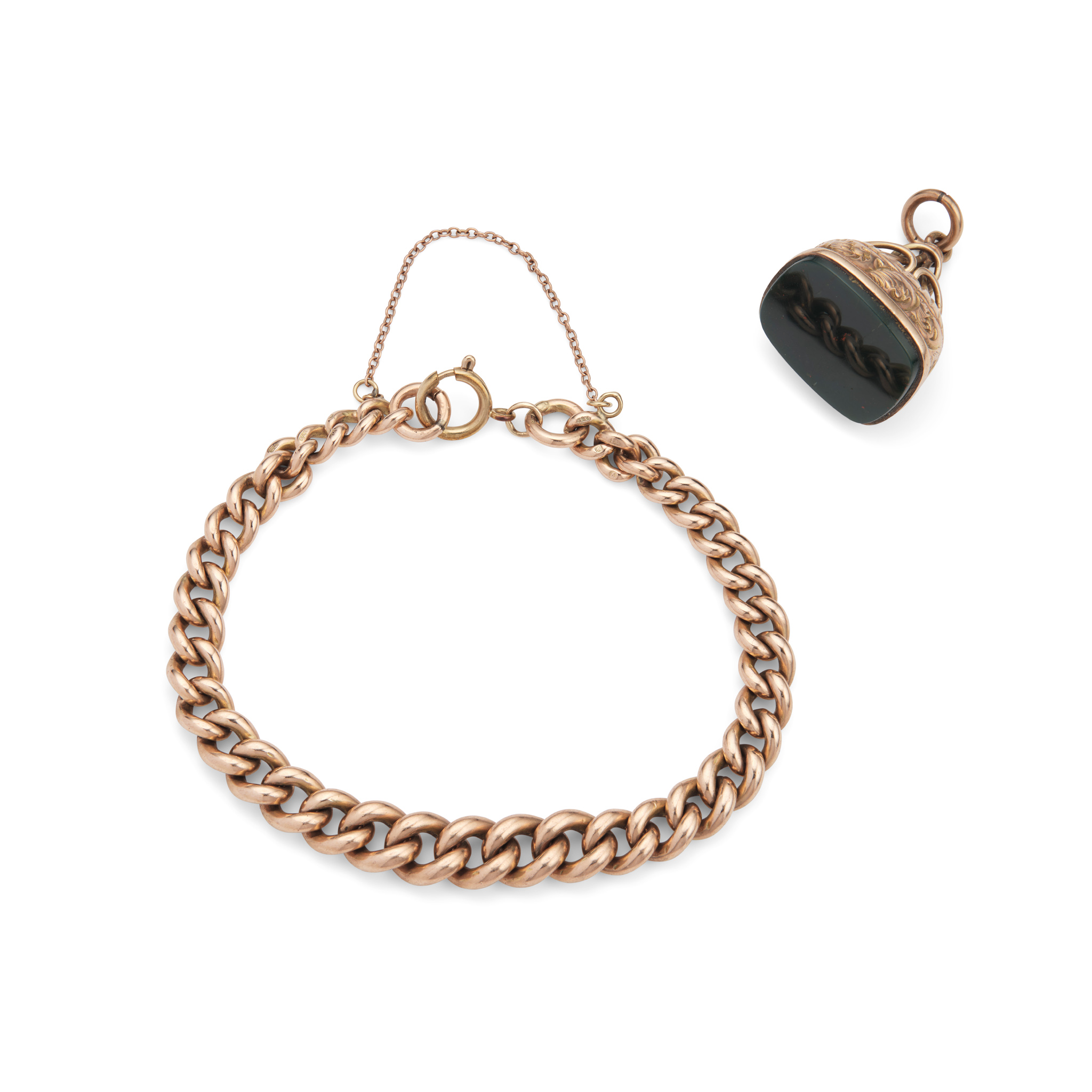 A 9ct gold curb-link bracelet