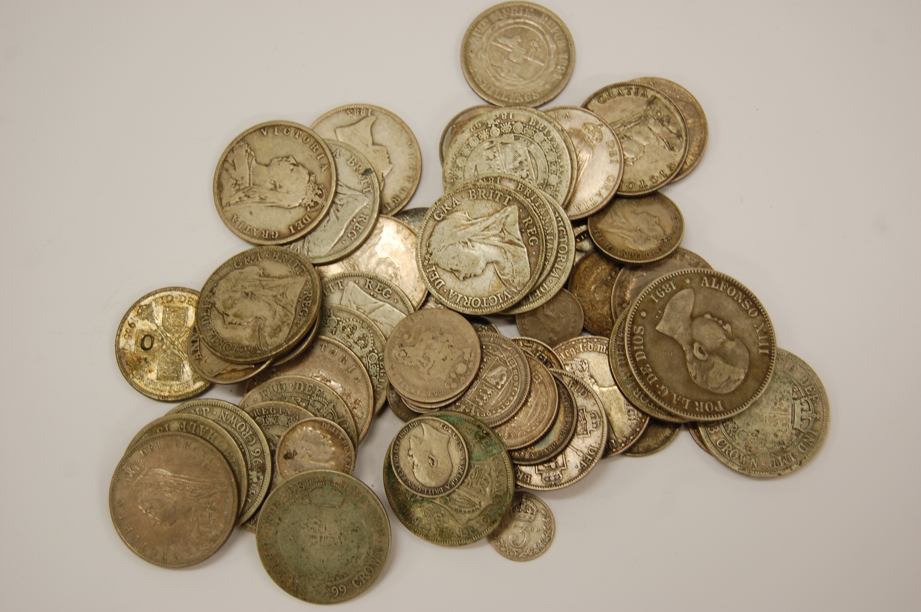 A collection of mainly Victorian silver coins
