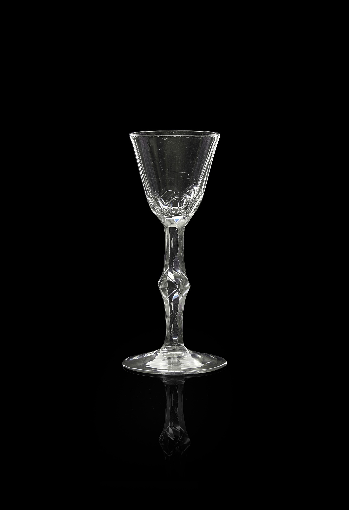 A JACOBITE WINE GLASS