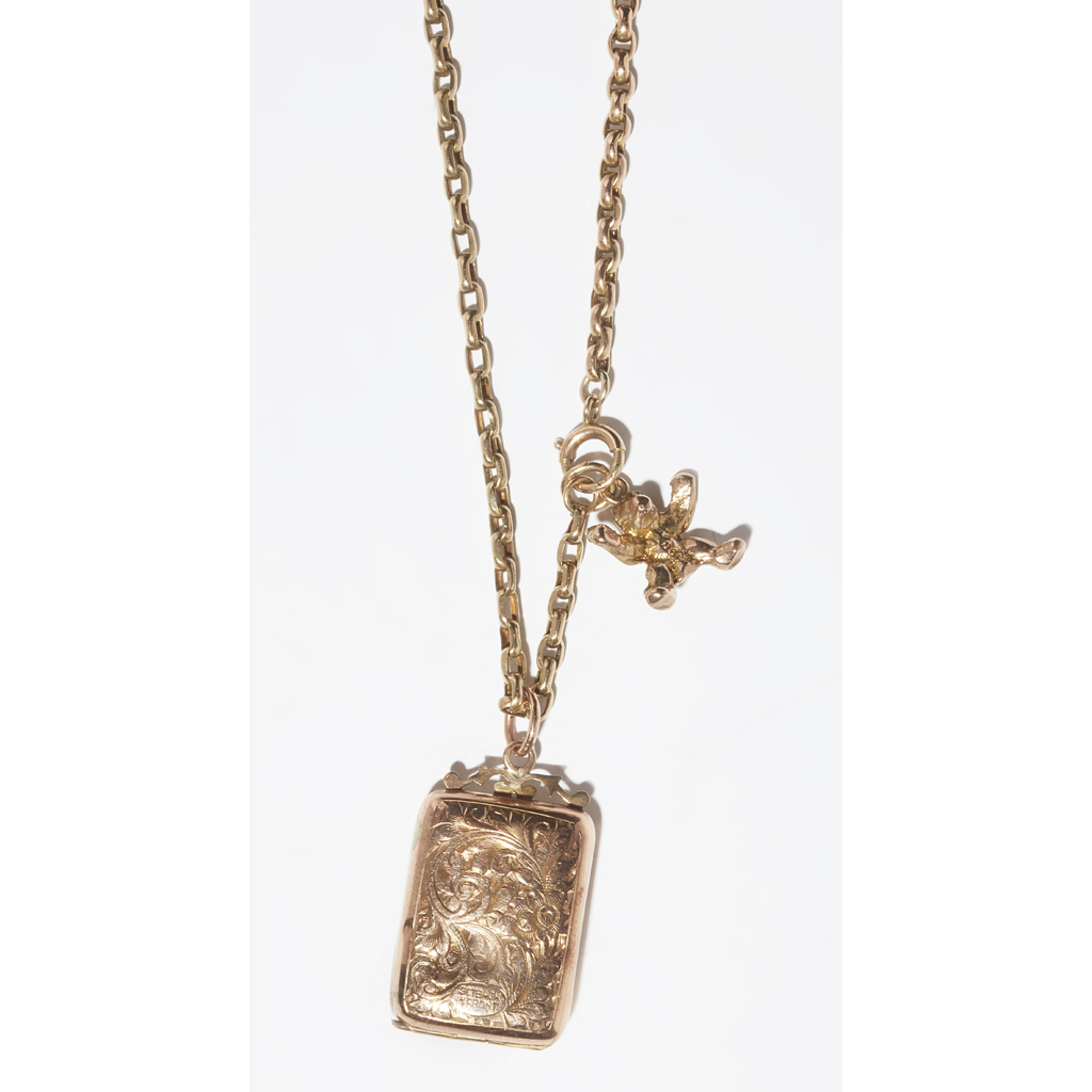 A pendant locket and chain