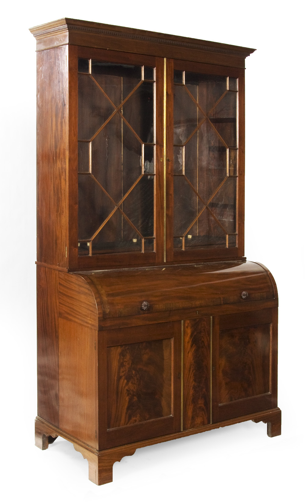 A 19th century mahogany bureau bookcase