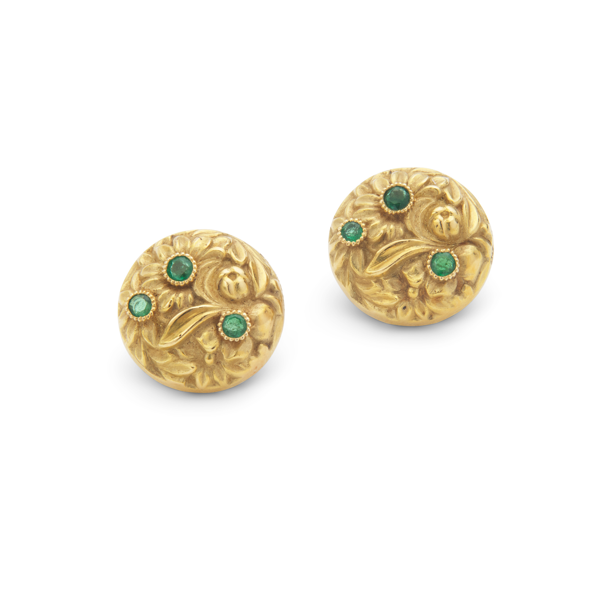 Dennis Charles Smith: A pair of emerald earrings, 1977