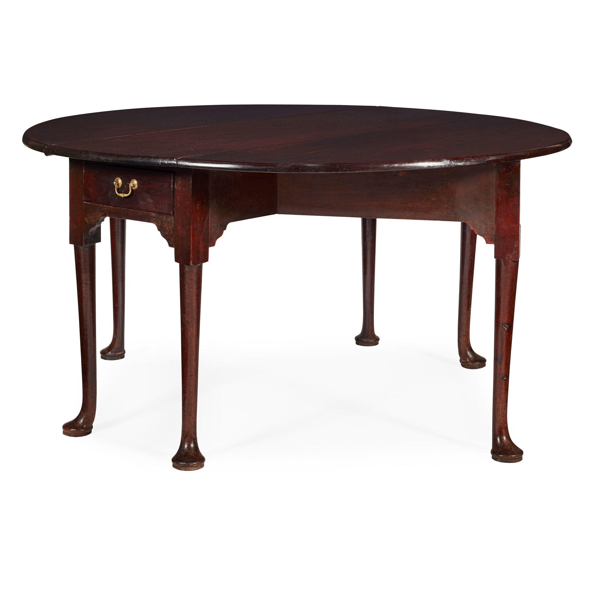 GEORGE II MAHOGANY DROP-LEAF DINING TABLE