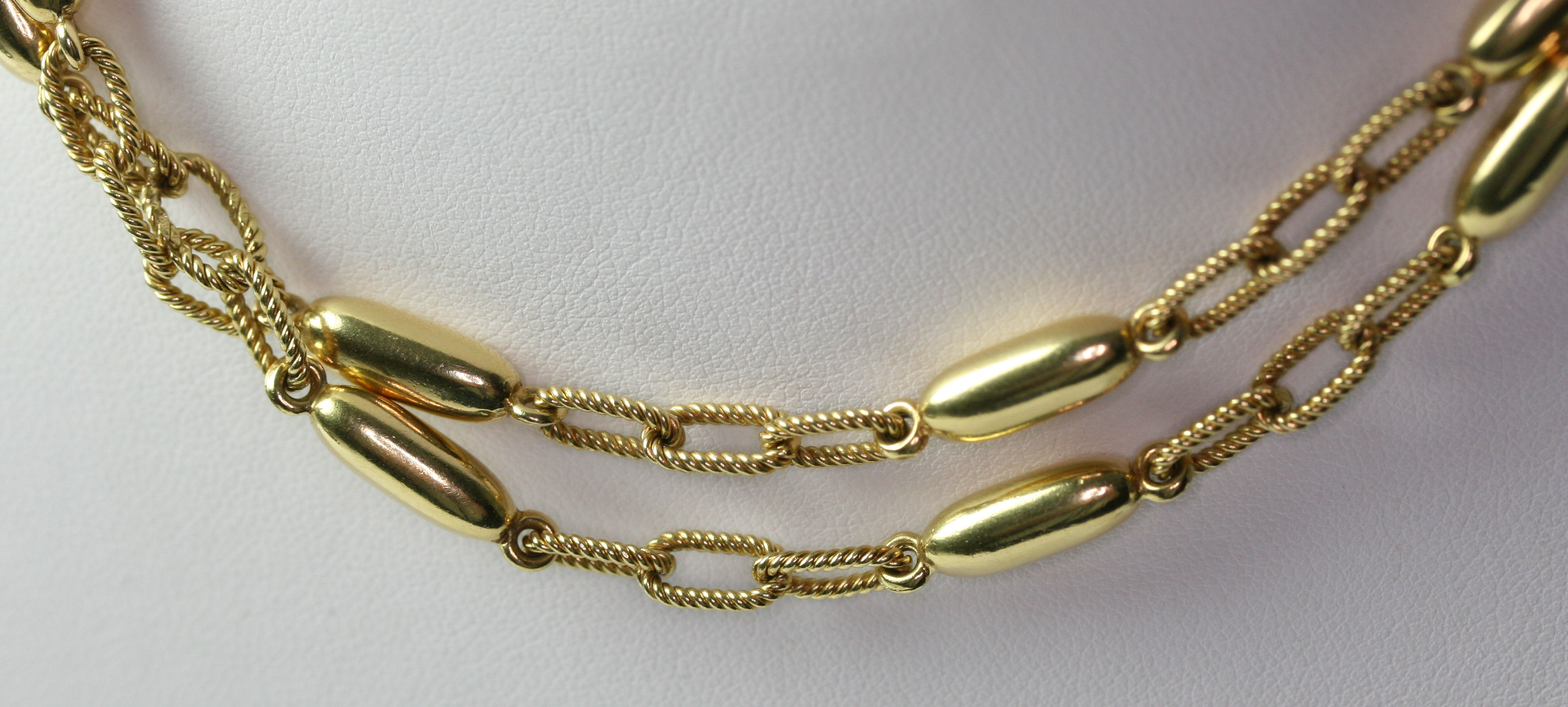 A modern fancy link necklace