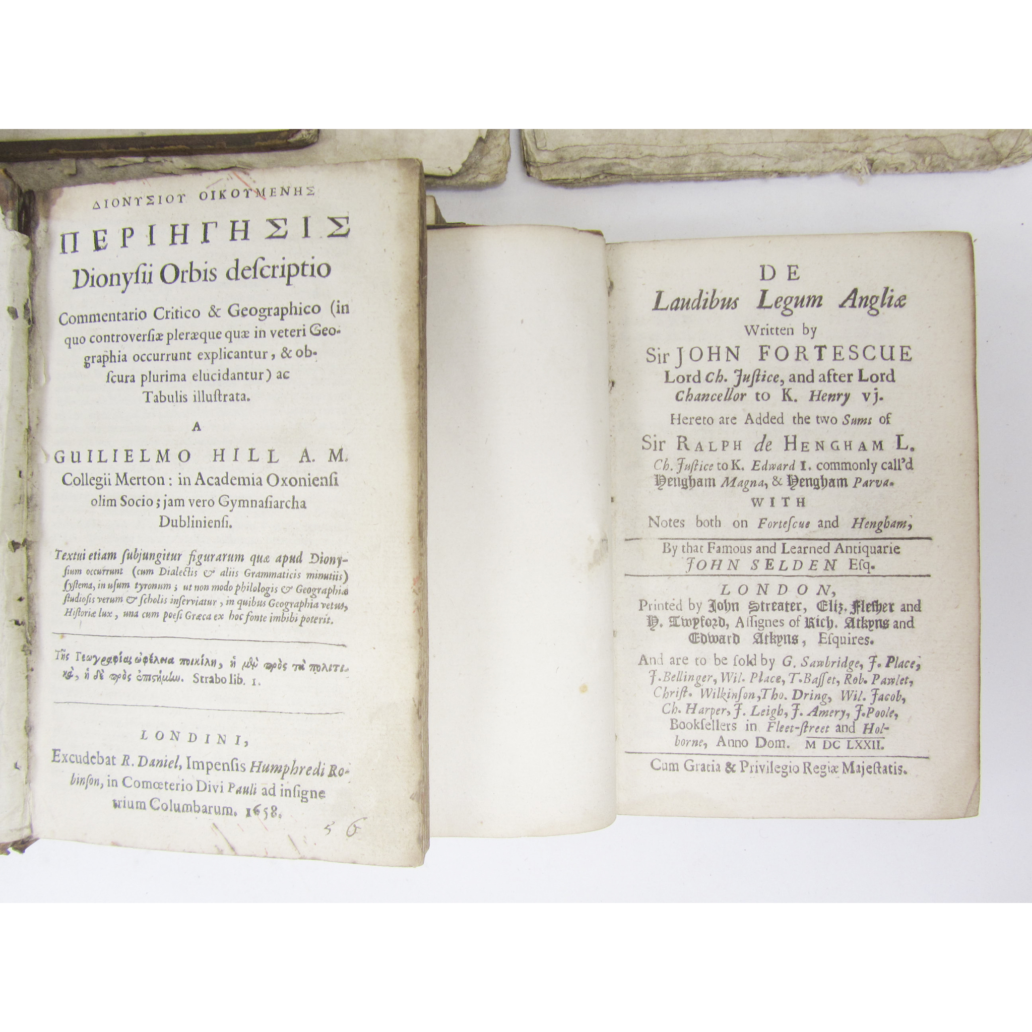 5 Seventeenth century volumes, including Selden, J.