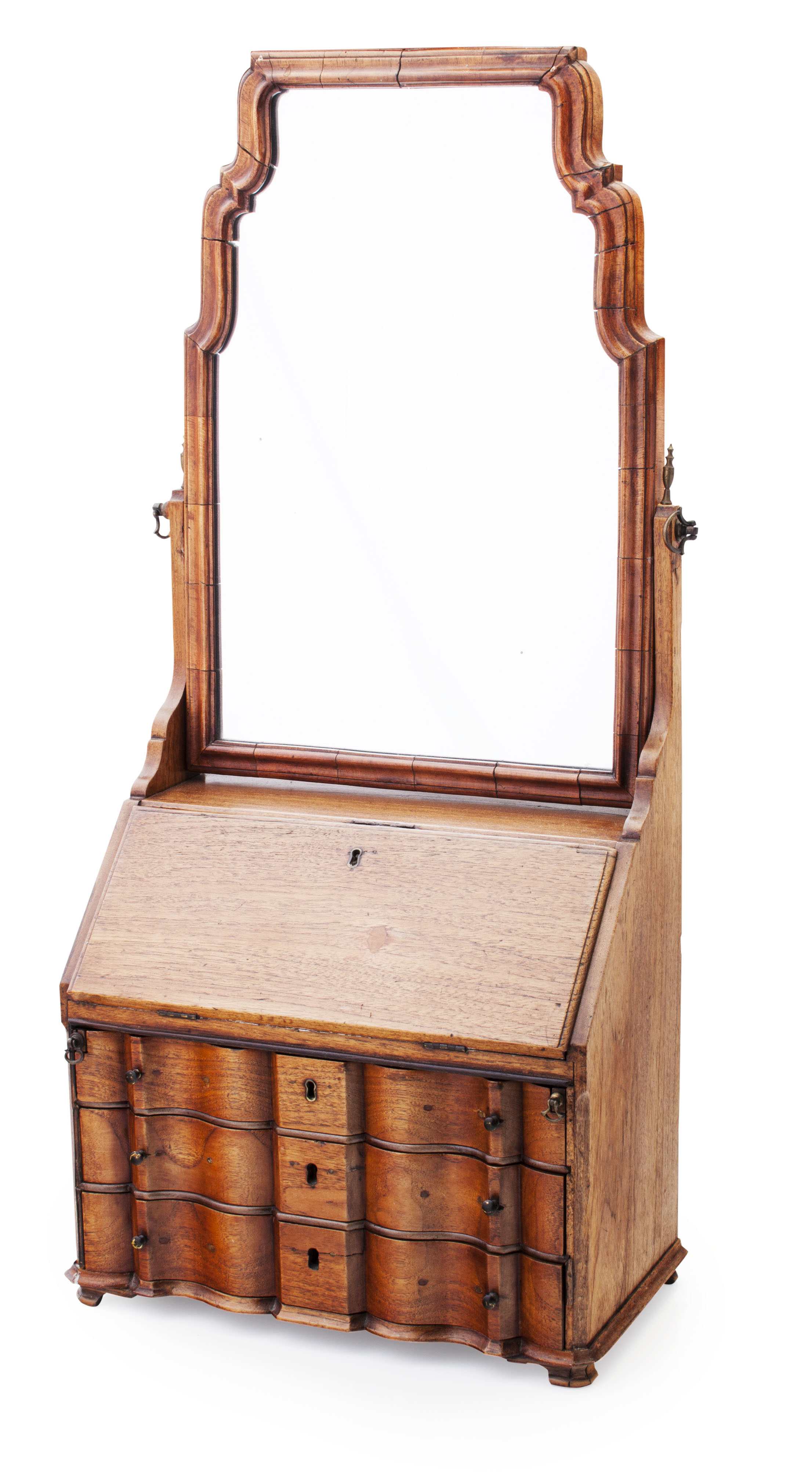 QUEEN ANNE OAK TOILET MIRROR