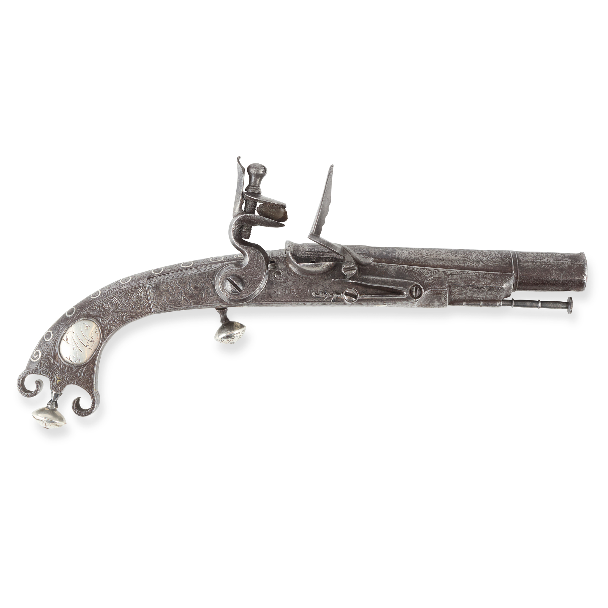 A MID-18TH CENTURY SCOTTISH STEEL BELT PISTOL