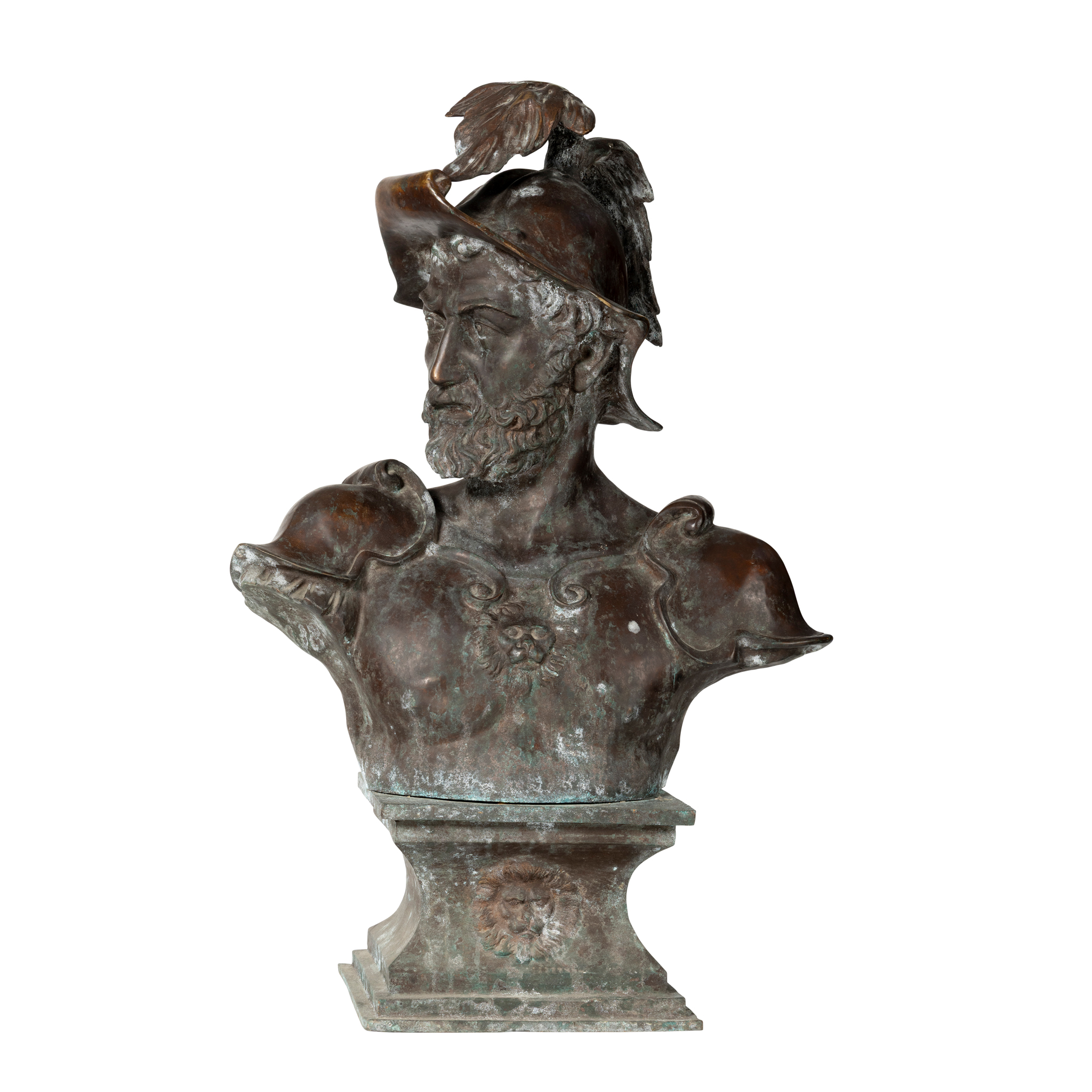 A RENAISSANCE STYLE CLASSICAL BUST OF A WARRIOR