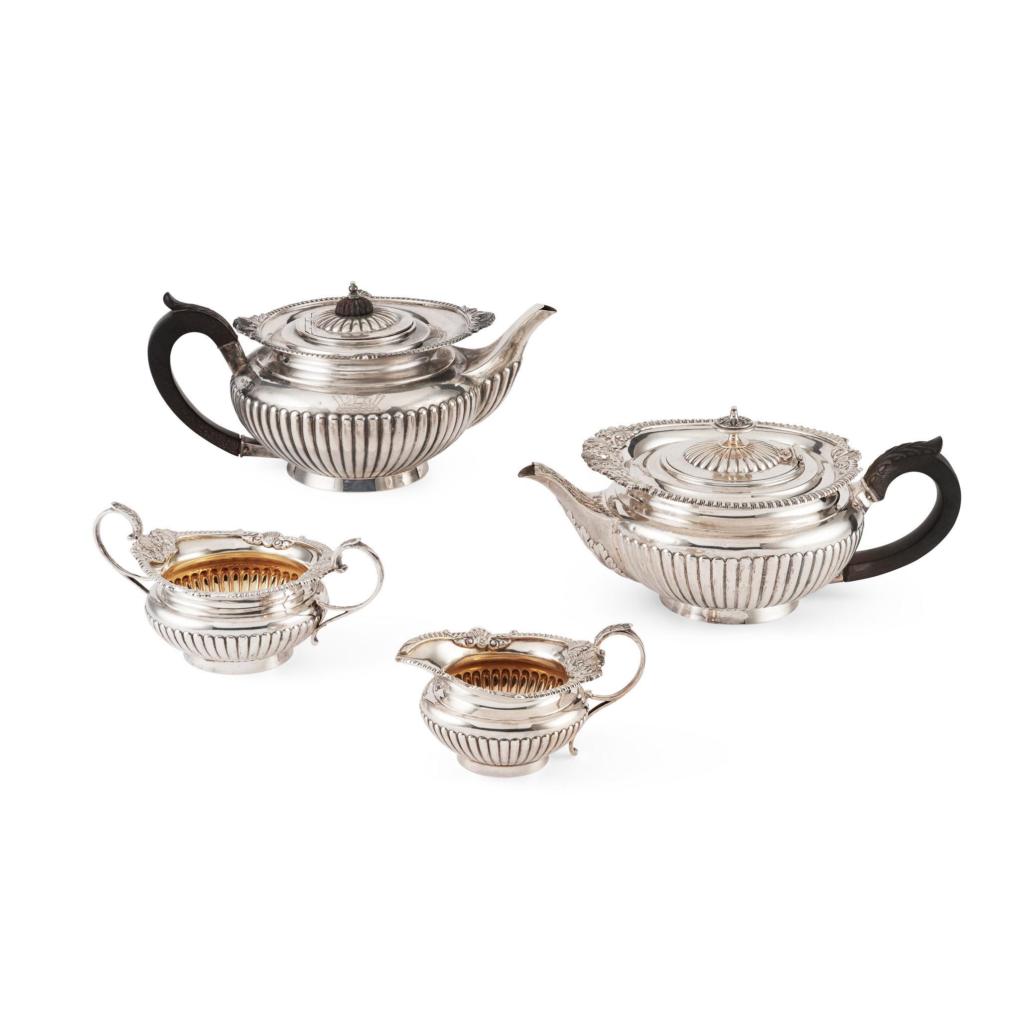 A MATCHED GEORGE V THREE-PIECE TEA-SERVICE
