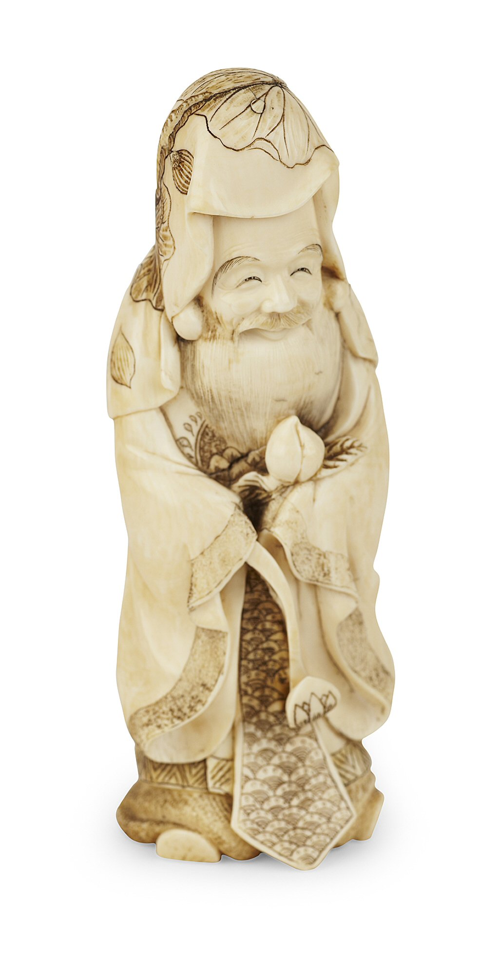 JAPANESE IVORY FIGURE OF SHOU LAO