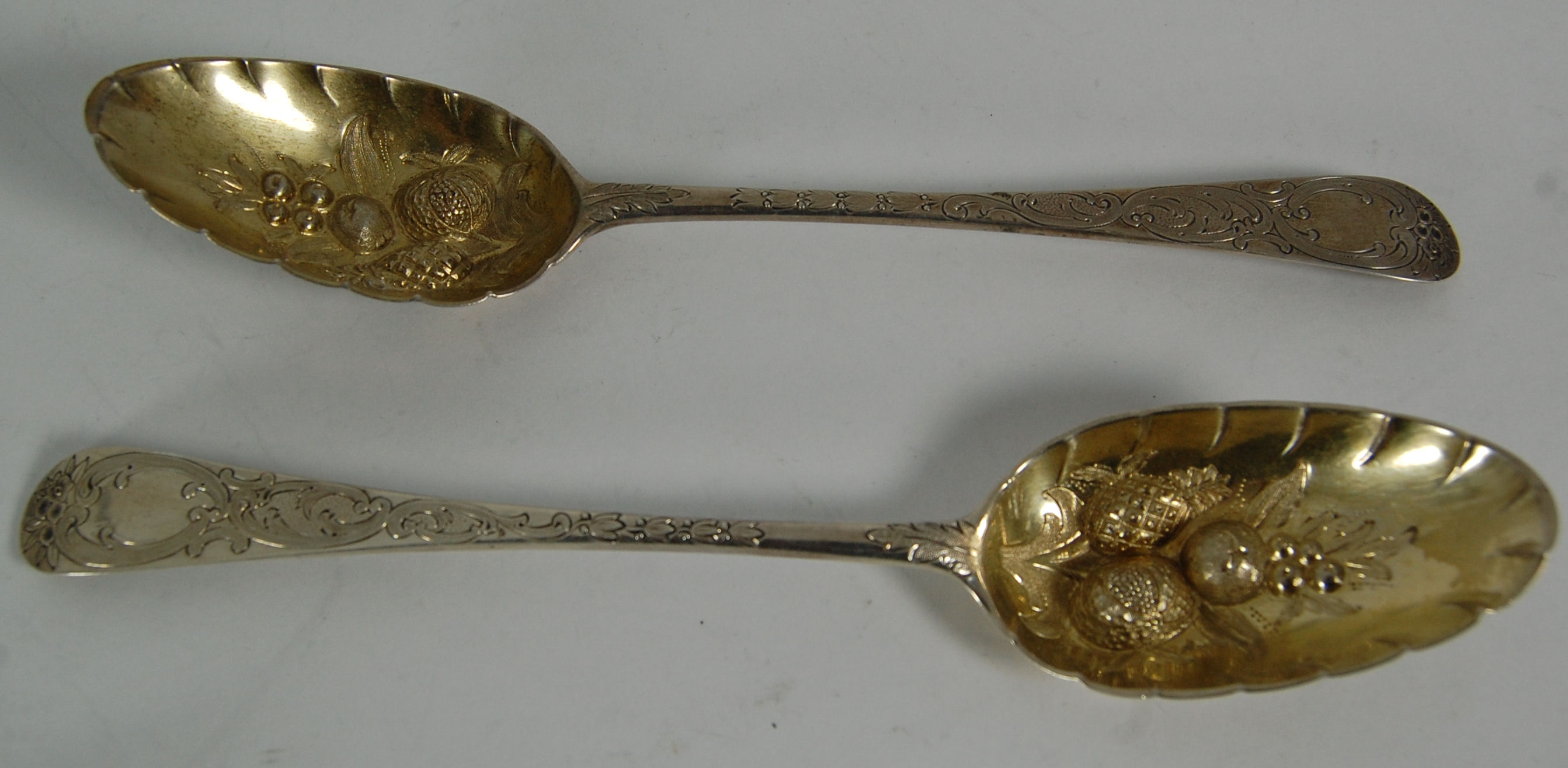 Aberdeen - a pair of Scottish provincial berry spoons
