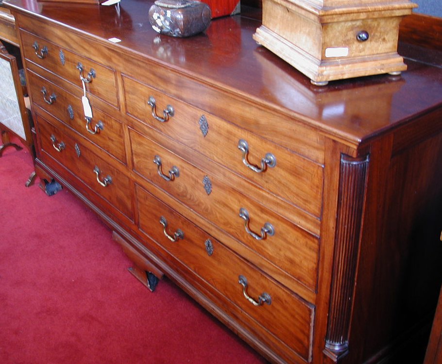 A 19th century mahogany hall chest