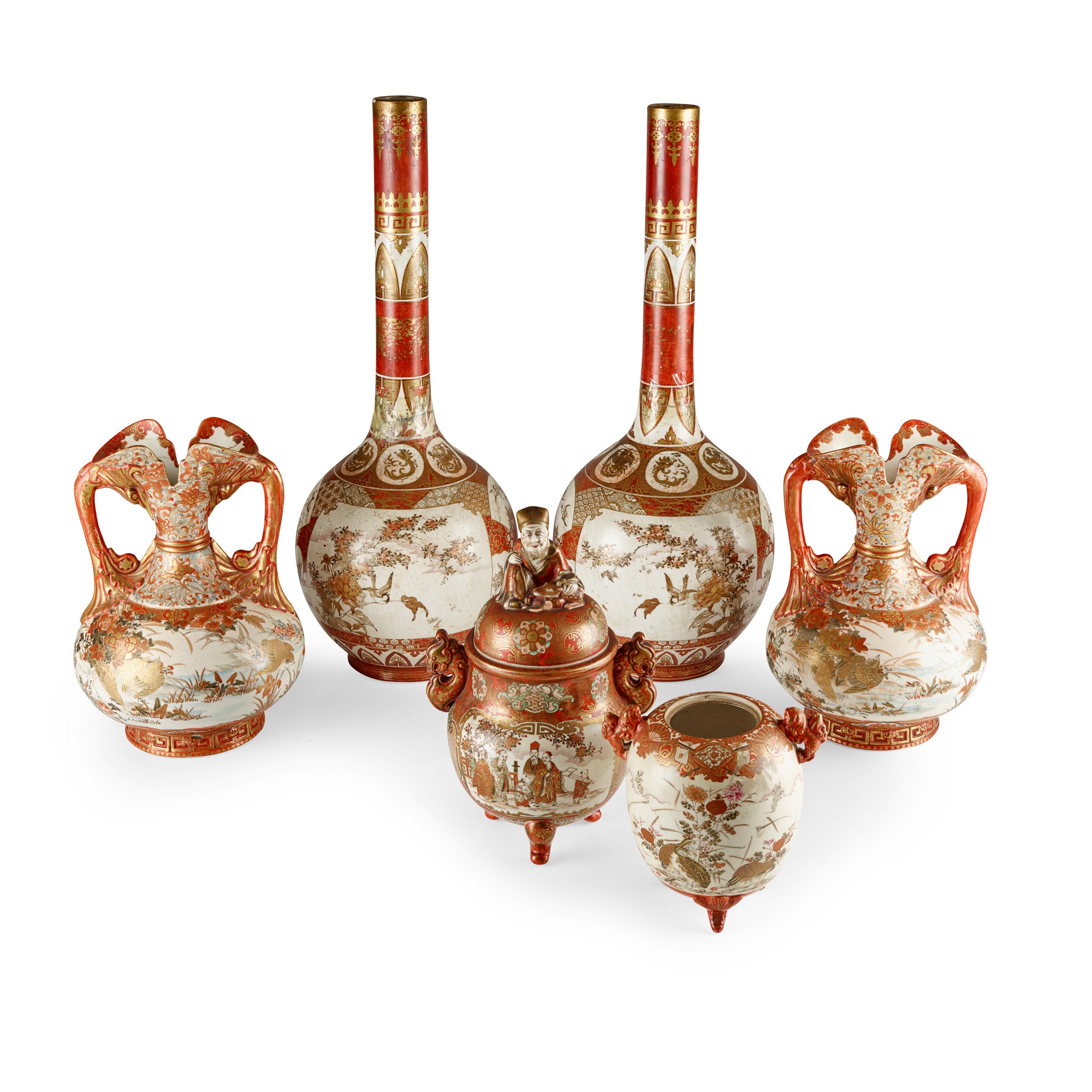 GROUP OF SIX KUTANI WARES