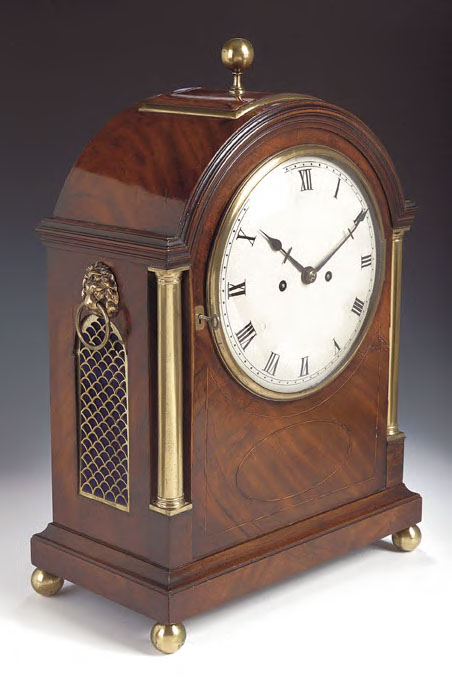 An early 19th century mahogany bracket clock,