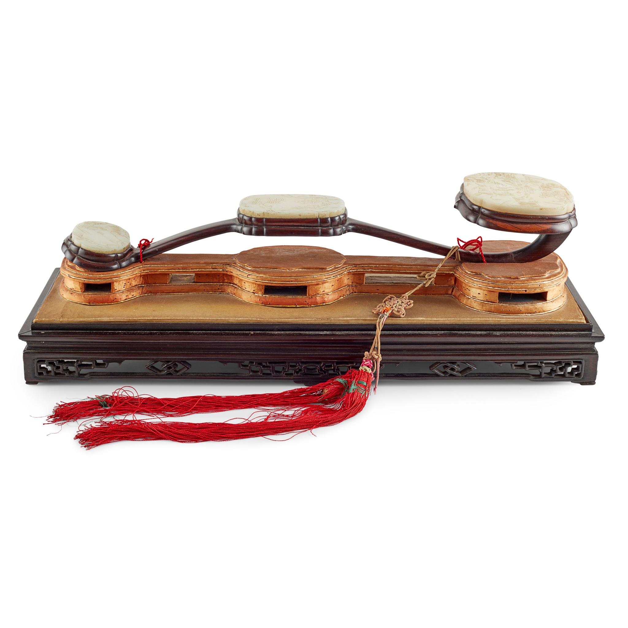 WOOD WITH JADE INLAID RUYI SCEPTRE