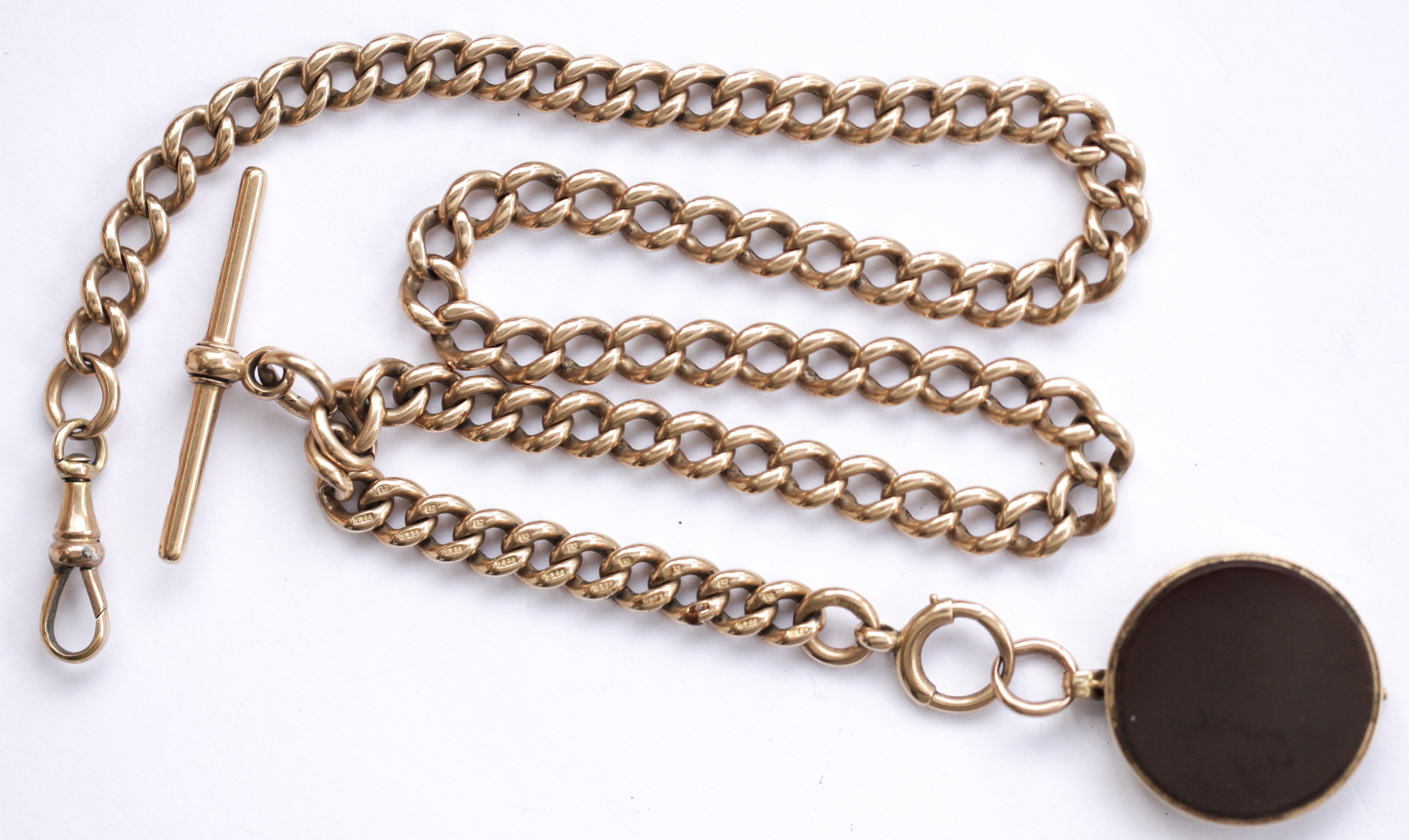 A gentleman's 9ct gold Albert