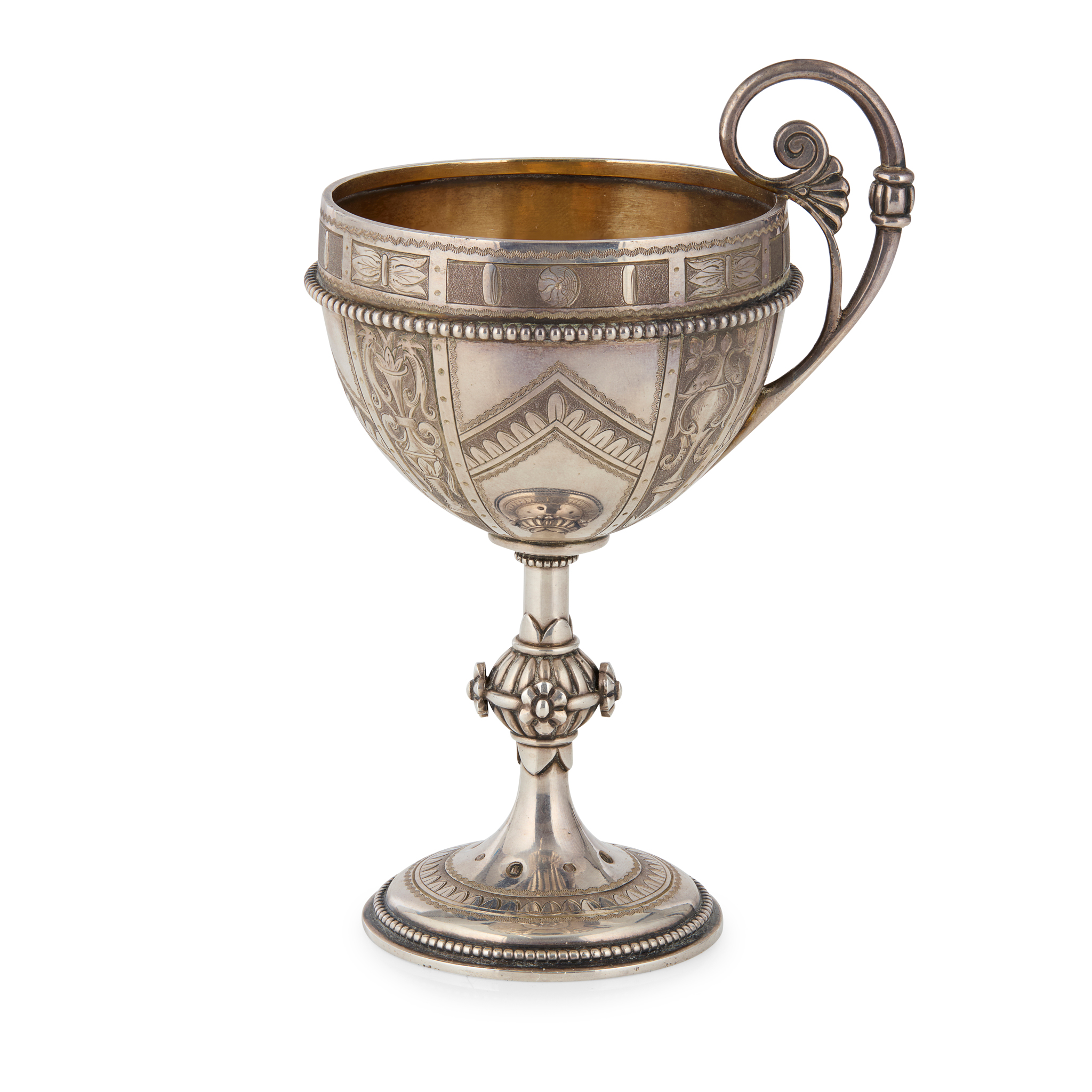 A VICTORIAN CASED CHRISTENING CUP