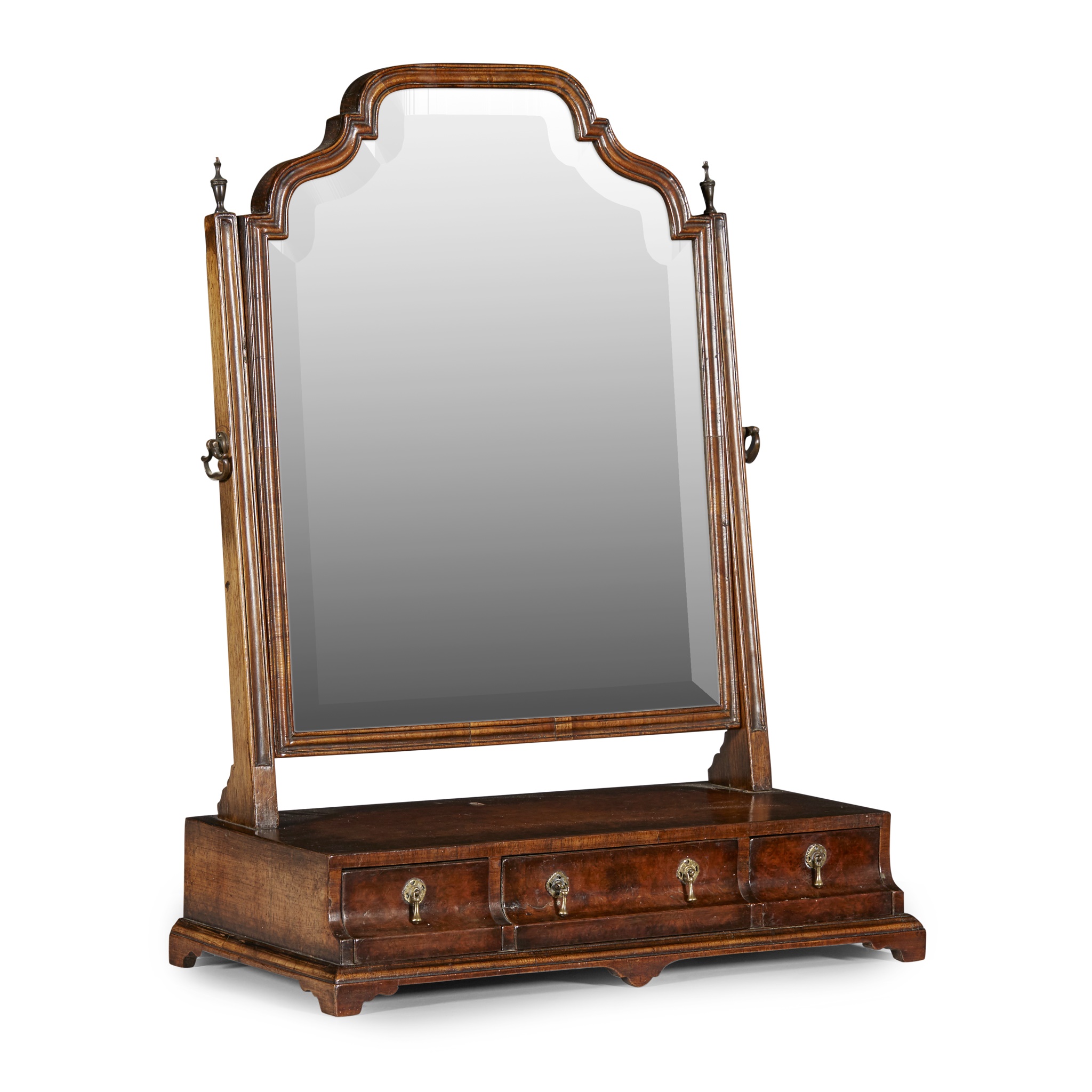 GEORGE II WALNUT TOILET MIRROR