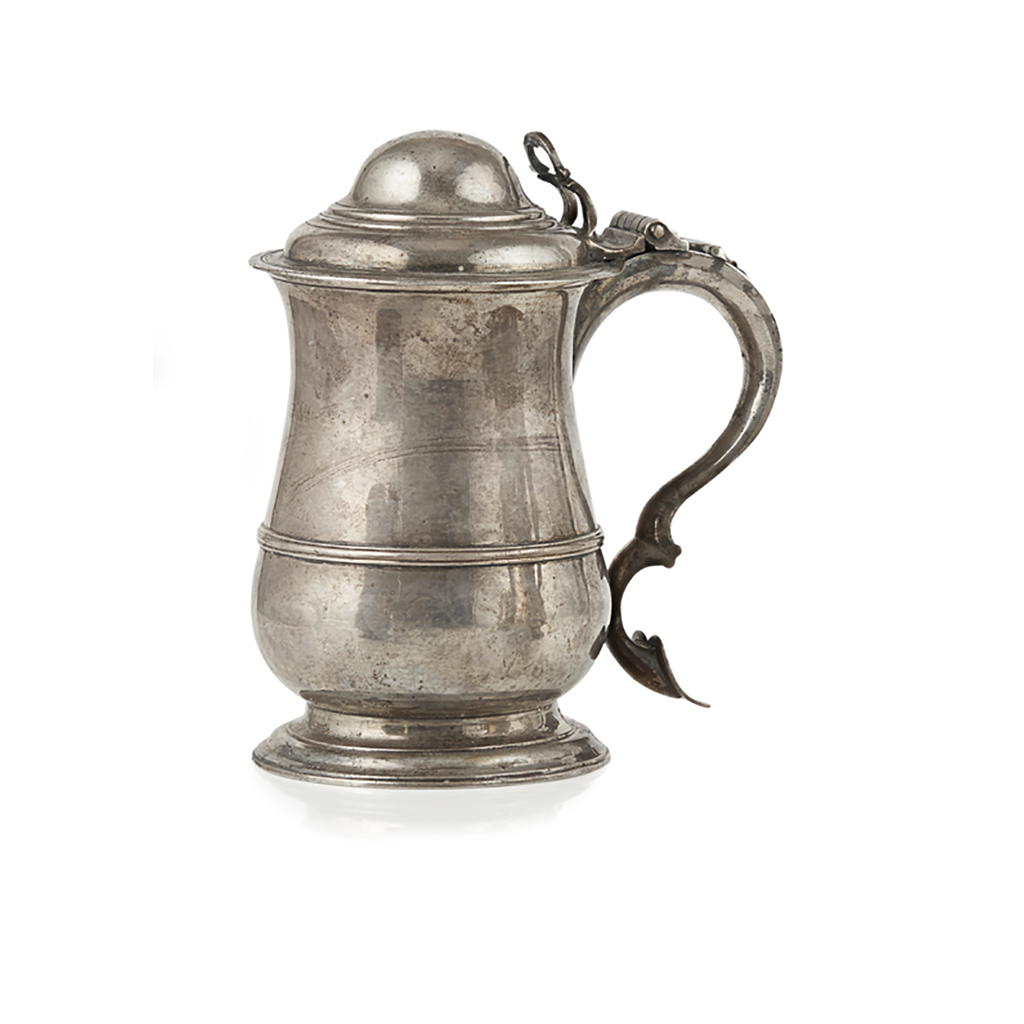 A George III lidded tankard