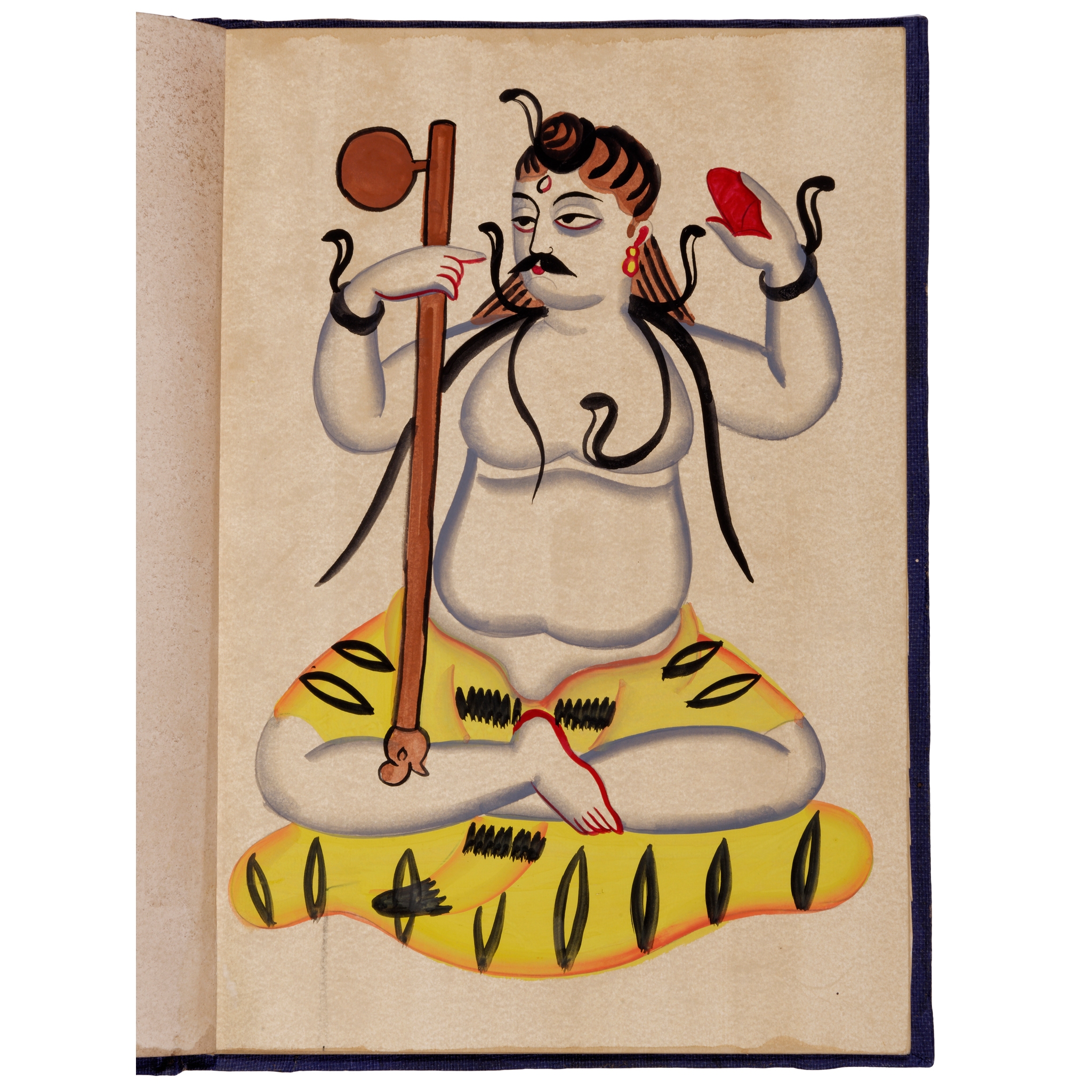 ALBUM OF TWELVE KALIGHAT PAINTINGS