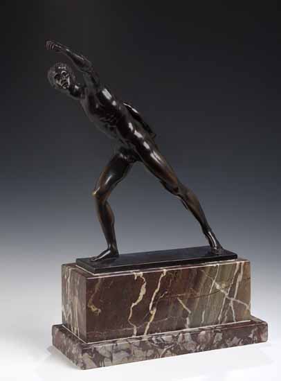 A bronze of a gladiator