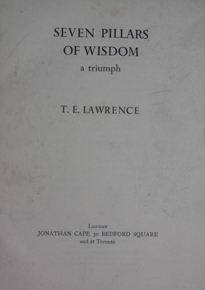 Lawrence, T.E. - A. E. "Jock" Chambers