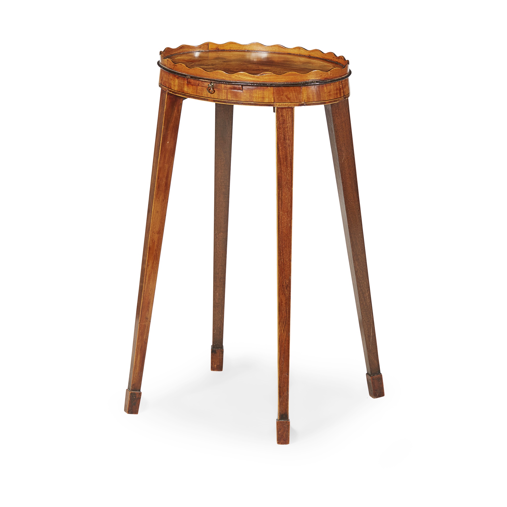 LATE GEORGE III MAHOGANY URN STAND