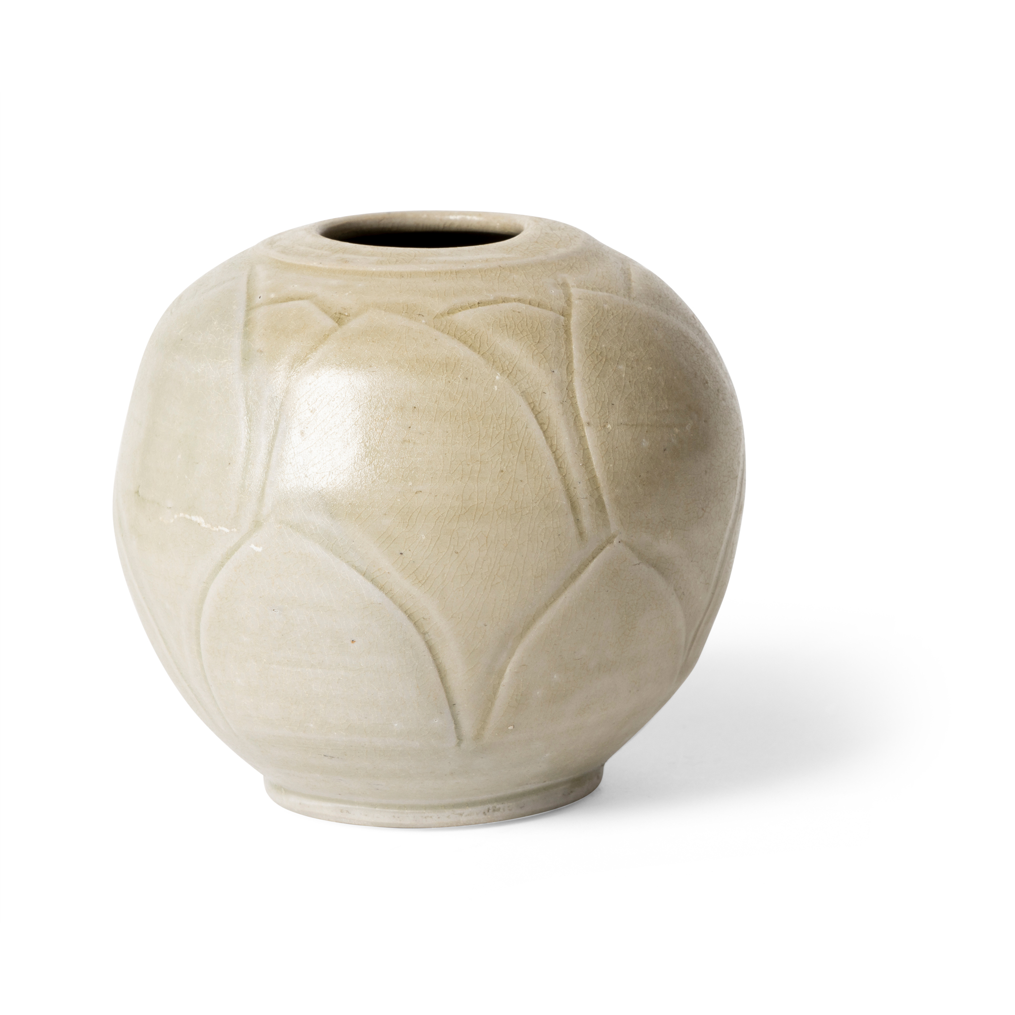 CHINESE YUE-WARE 'LOTUS' JAR
