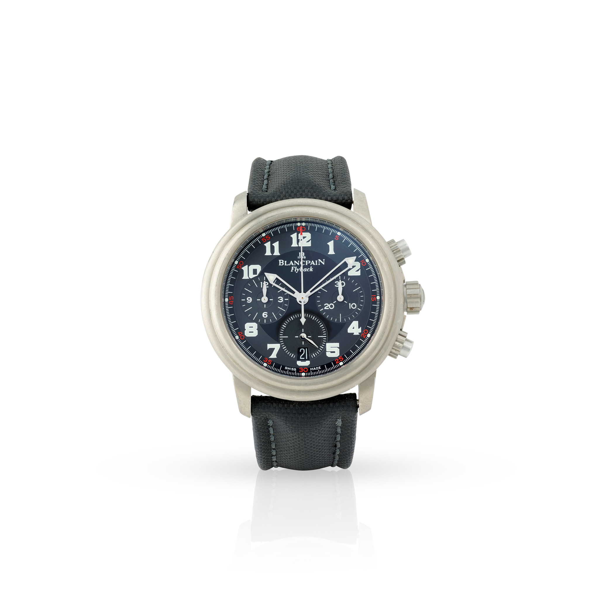 Blancpain. A fine and unusual self-winding titanium flyback chronograph wristwatch