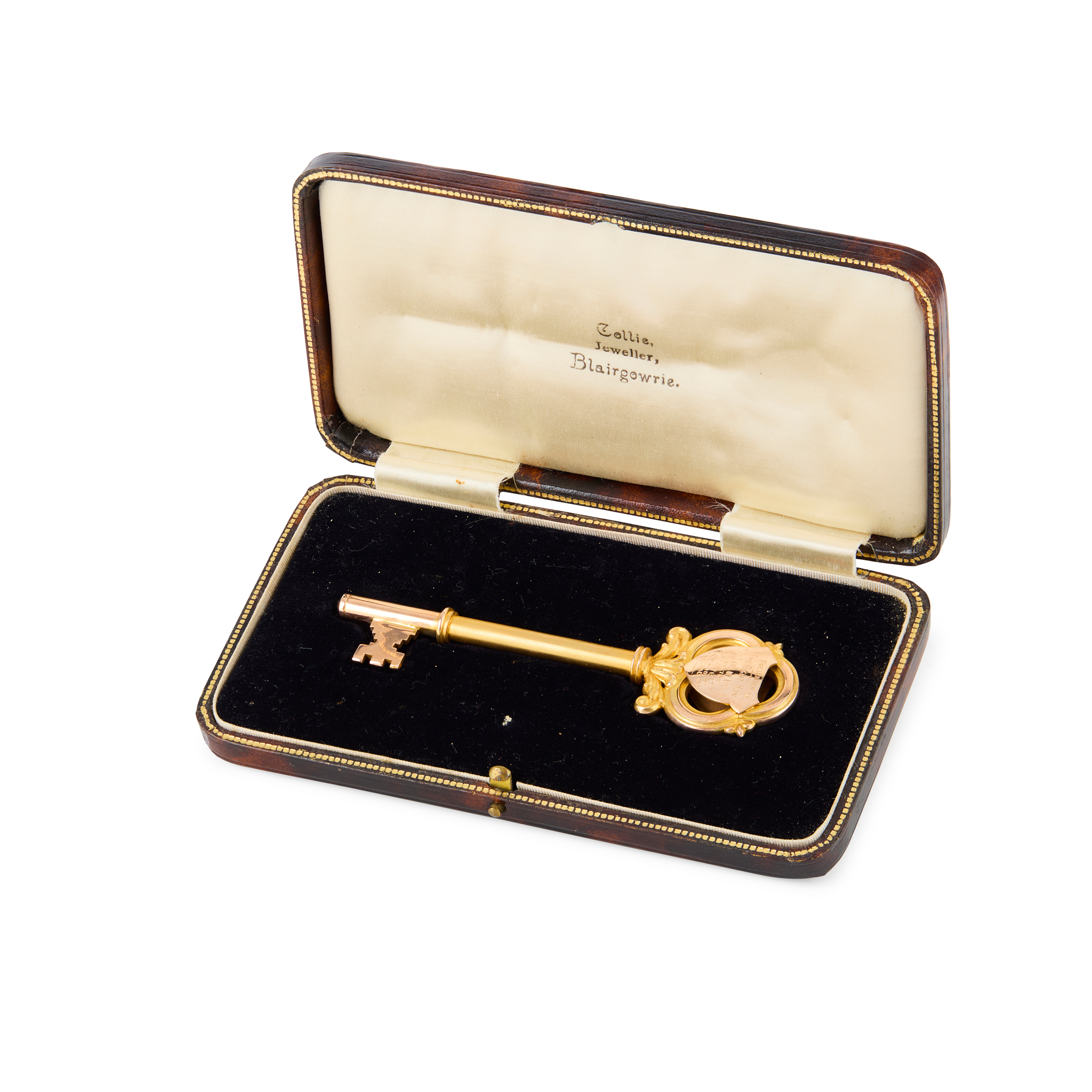 A 1930s 9CT PRESENTATION KEY