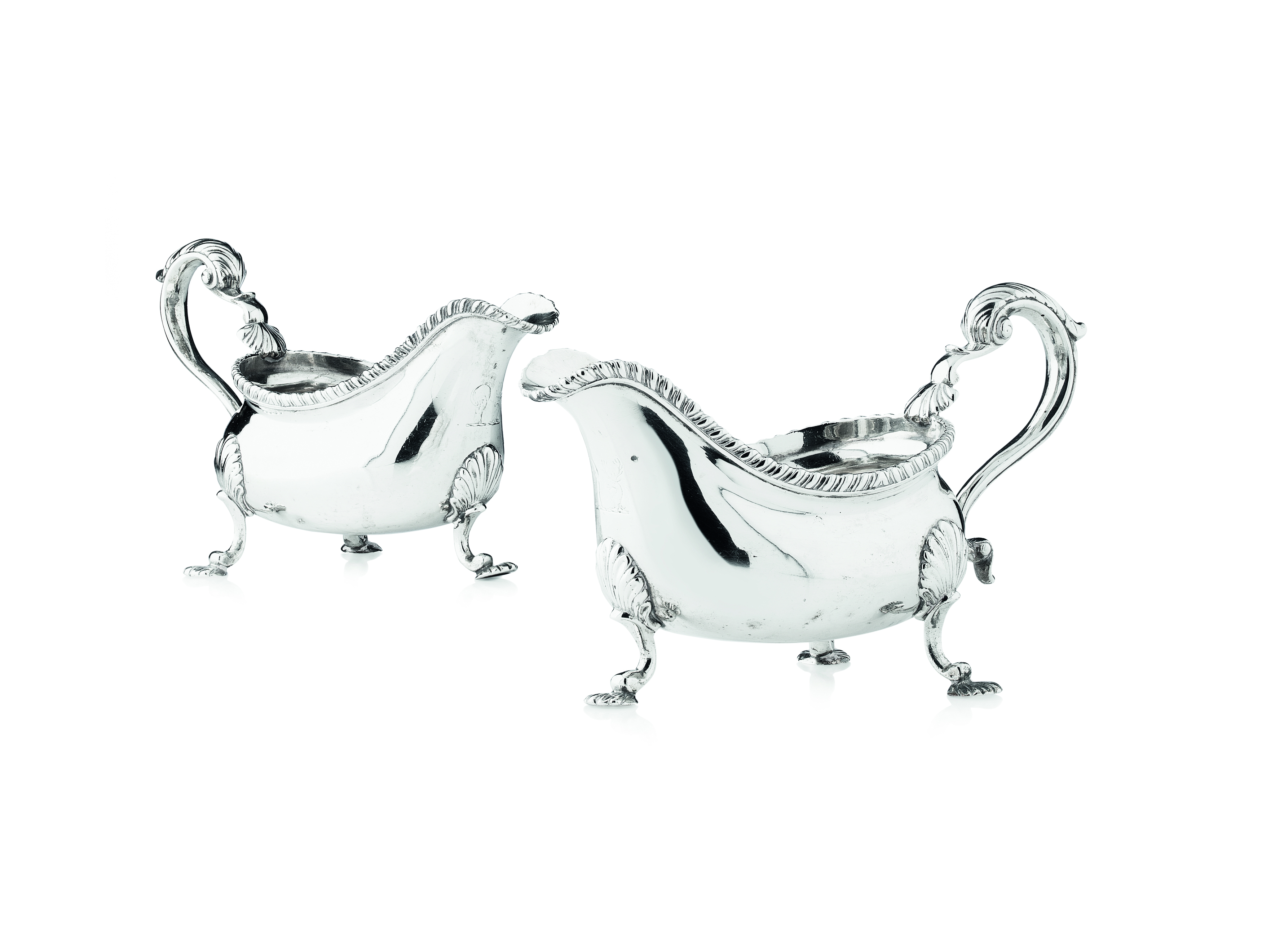 A pair of George III sauce boats