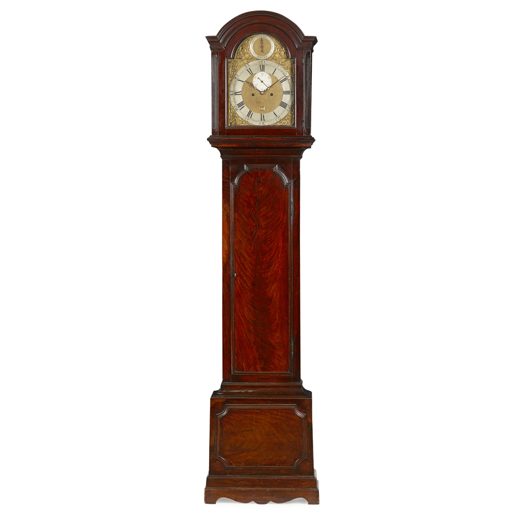 GEORGE III MAHOGANY LONG CASE CLOCK