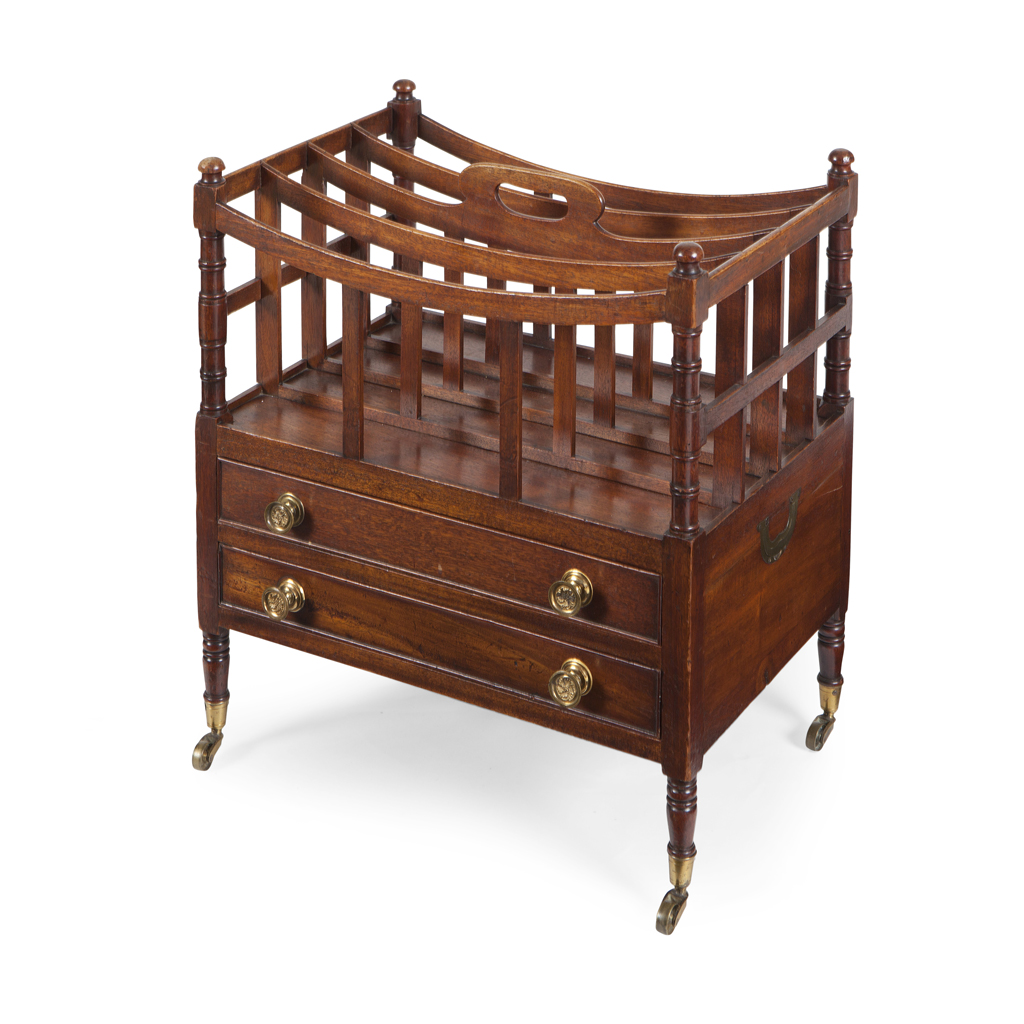 A REGENCY MAHOGANY CANTERBURY