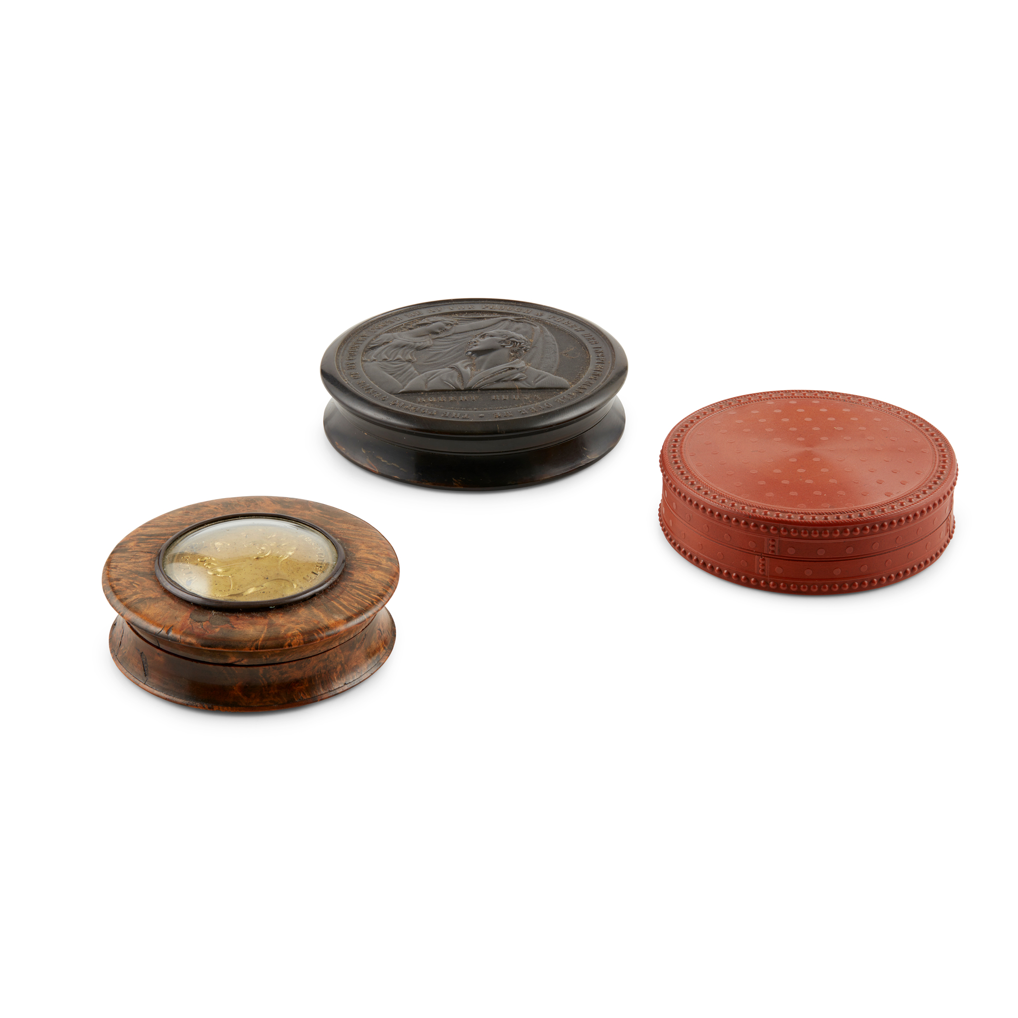 GROUP OF THREE SNUFF BOXES
