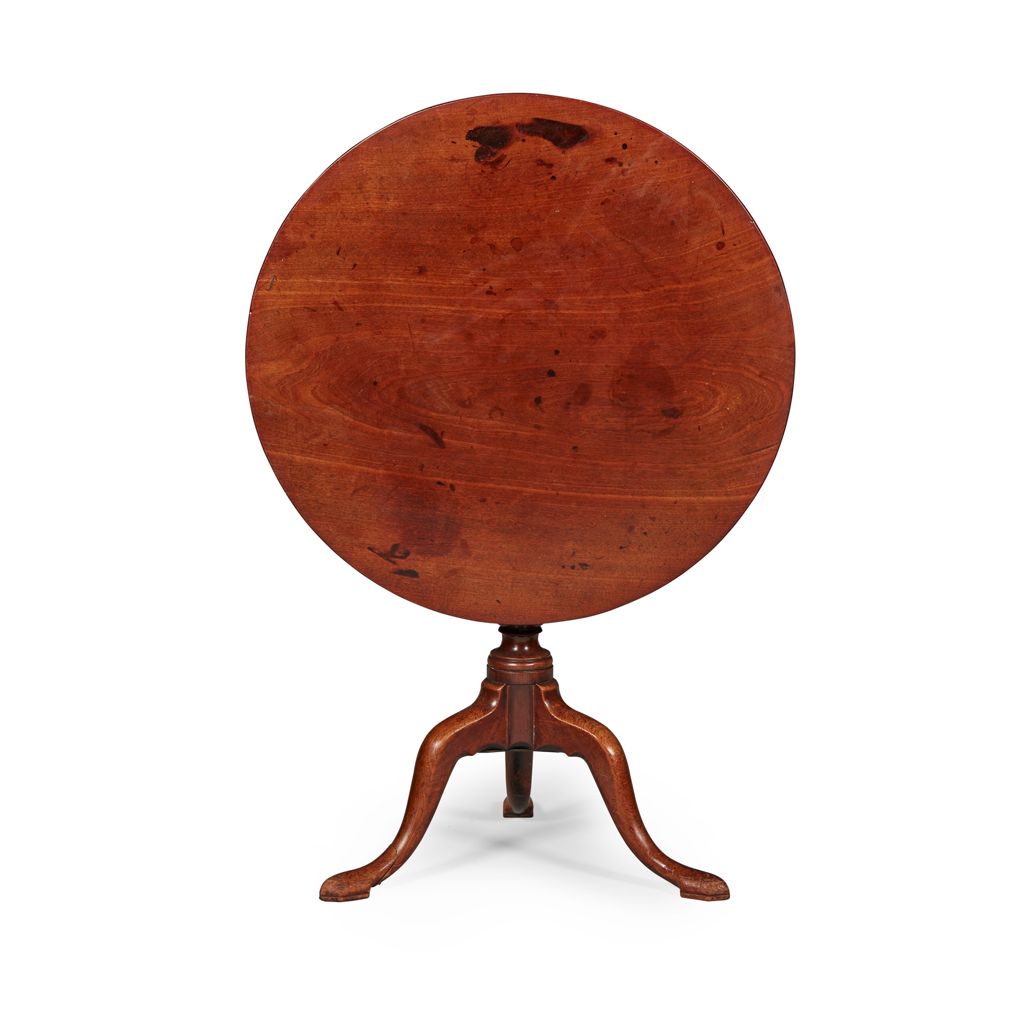 GEORGE III MAHOGANY TRIPOD TEA TABLE