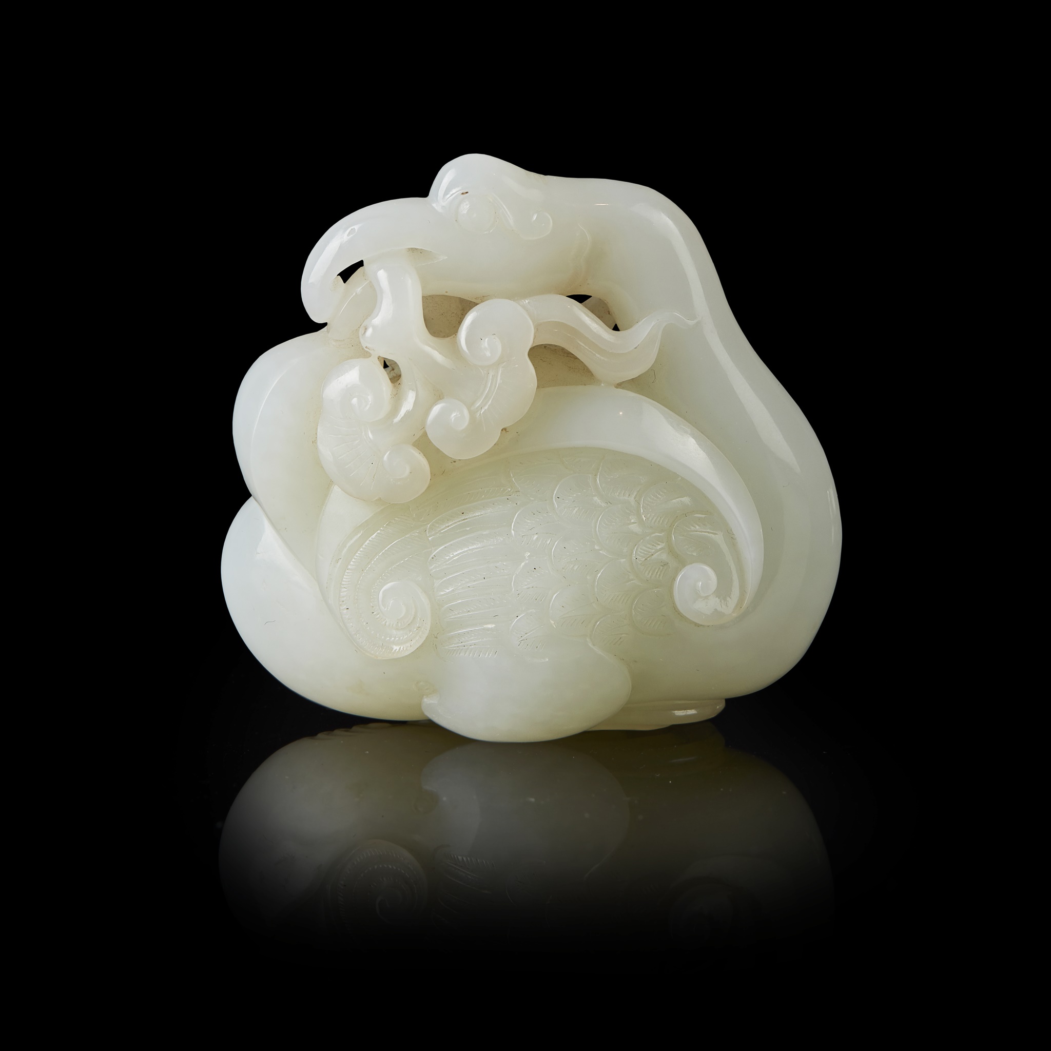 WHITE JADE 'GOOSE' CARVING