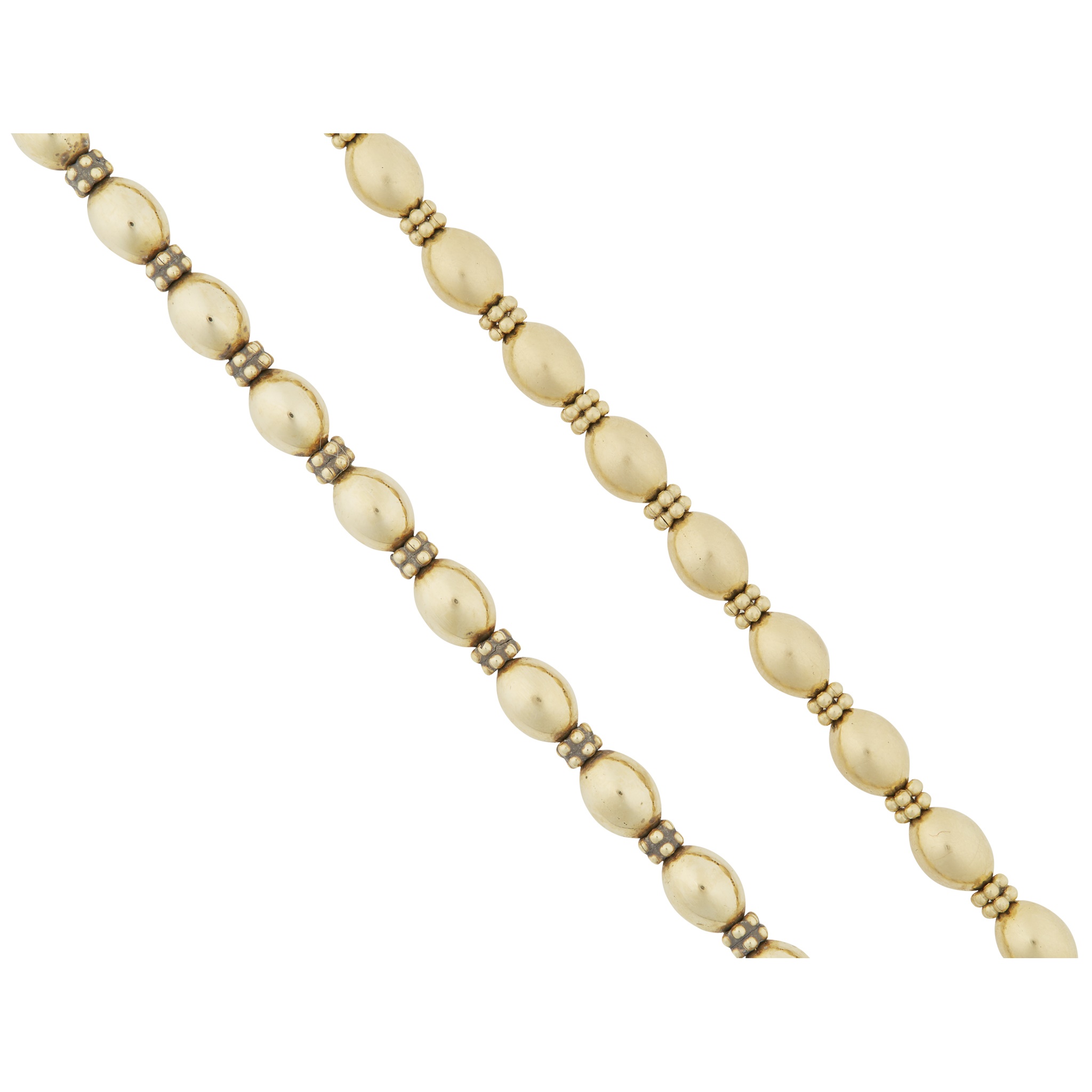 An 18ct gold necklace and bracelet