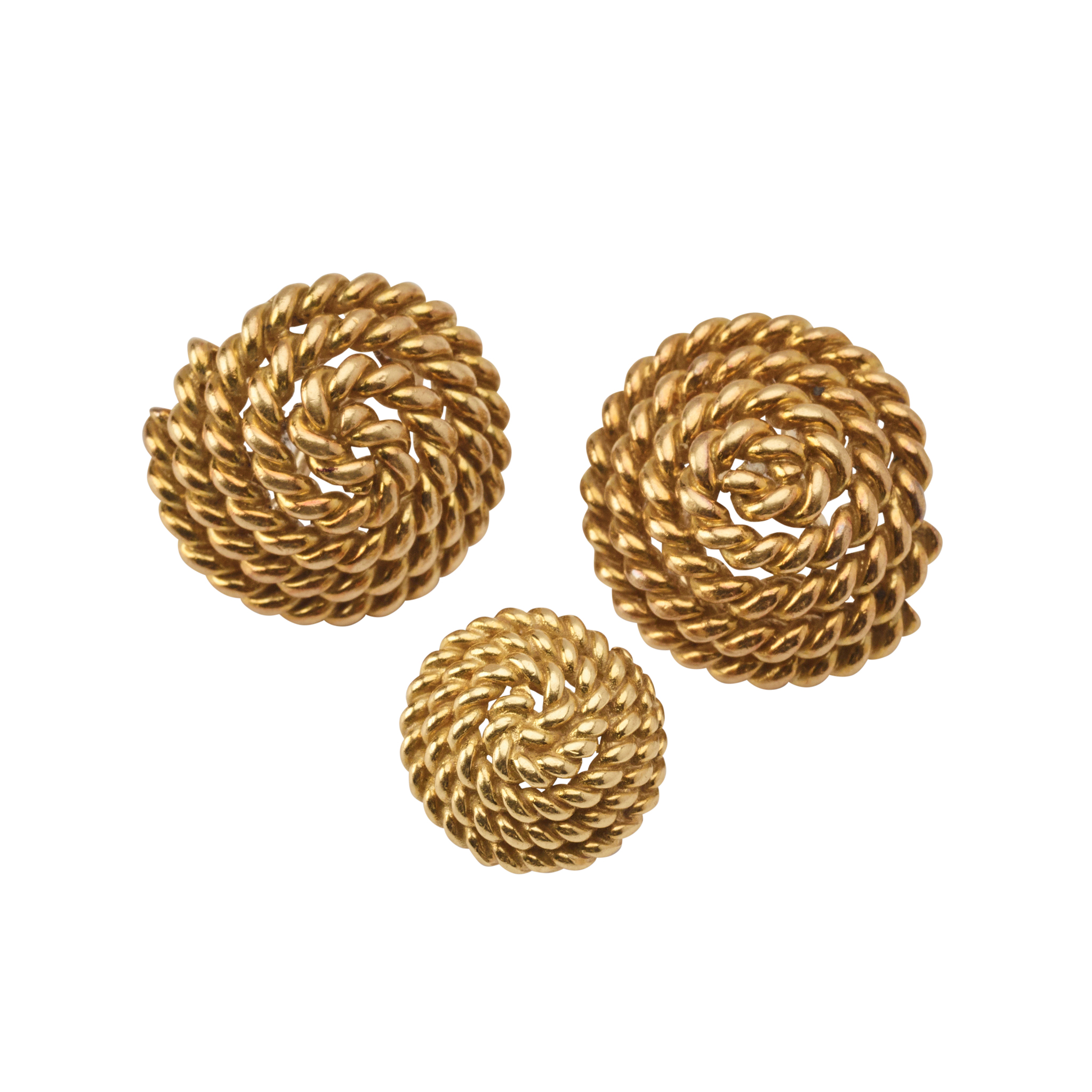 Tiffany & Co: A pair of 18ct earrings