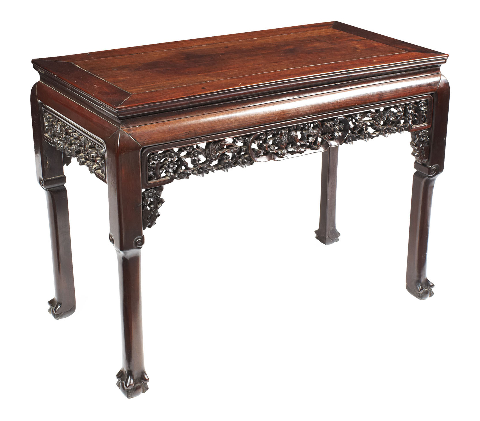 CHINESE CARVED ROSEWOOD ALTAR TABLE