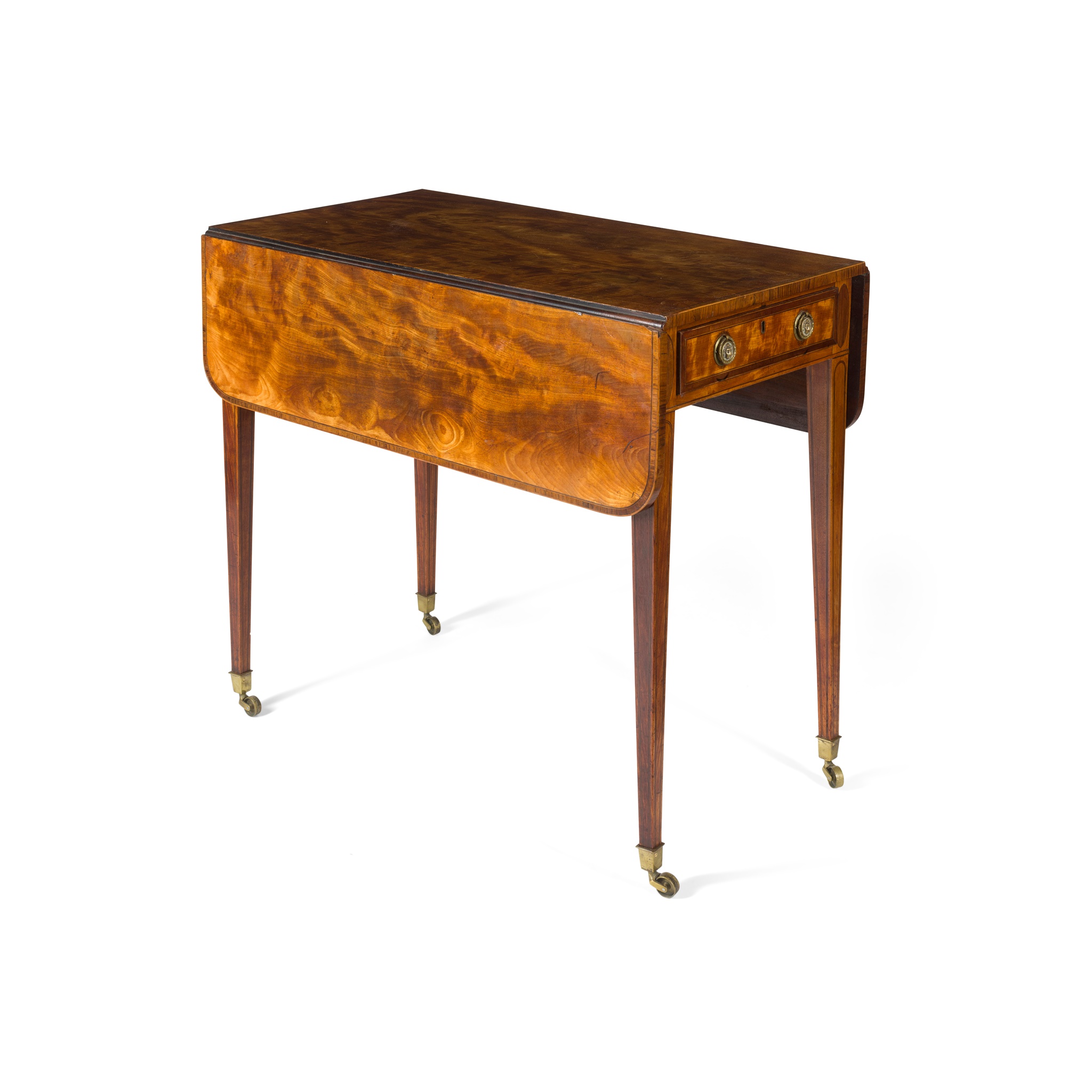 LATE GEORGE III SATINWOOD PEMBROKE TABLE