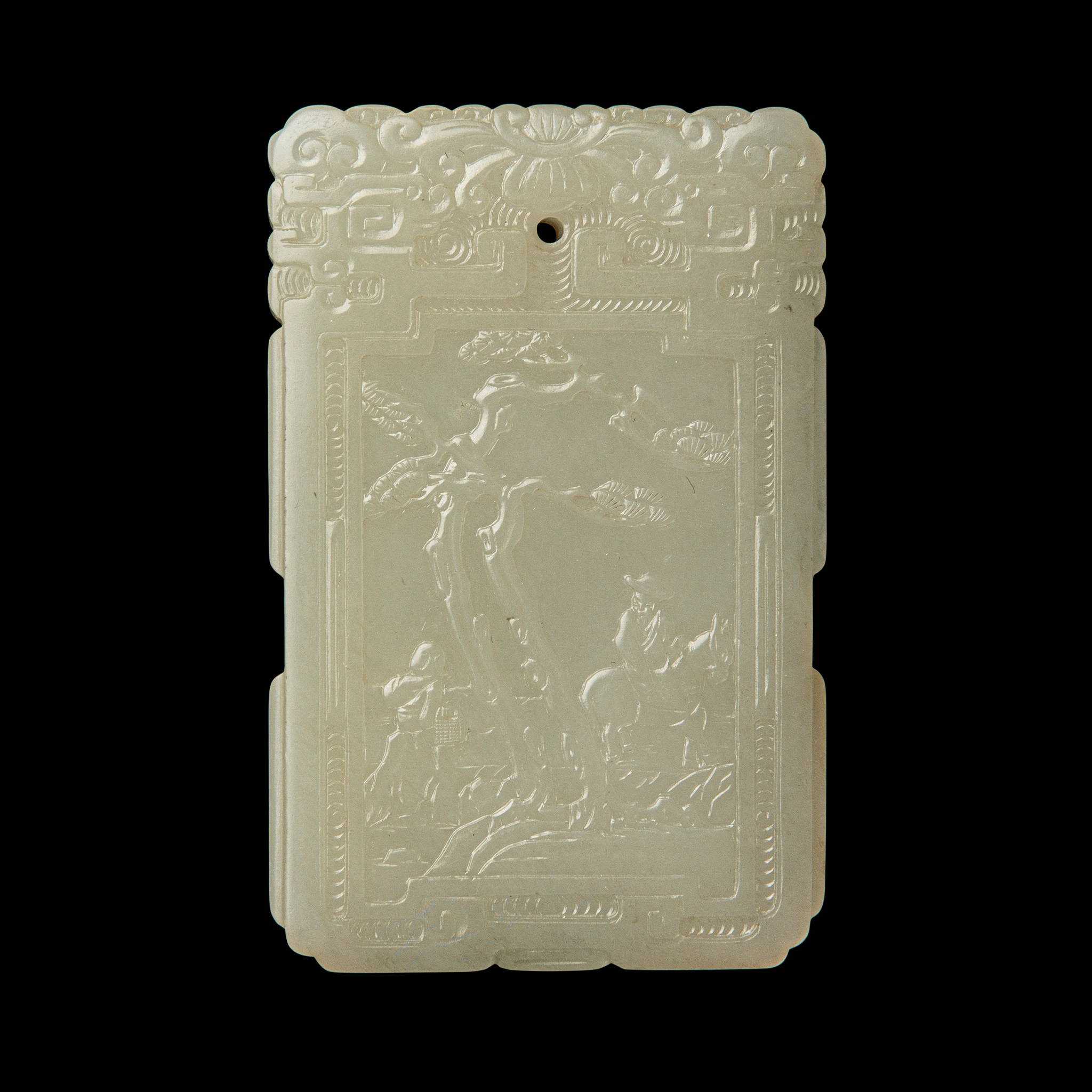 PALE CELADON JADE PLAQUE